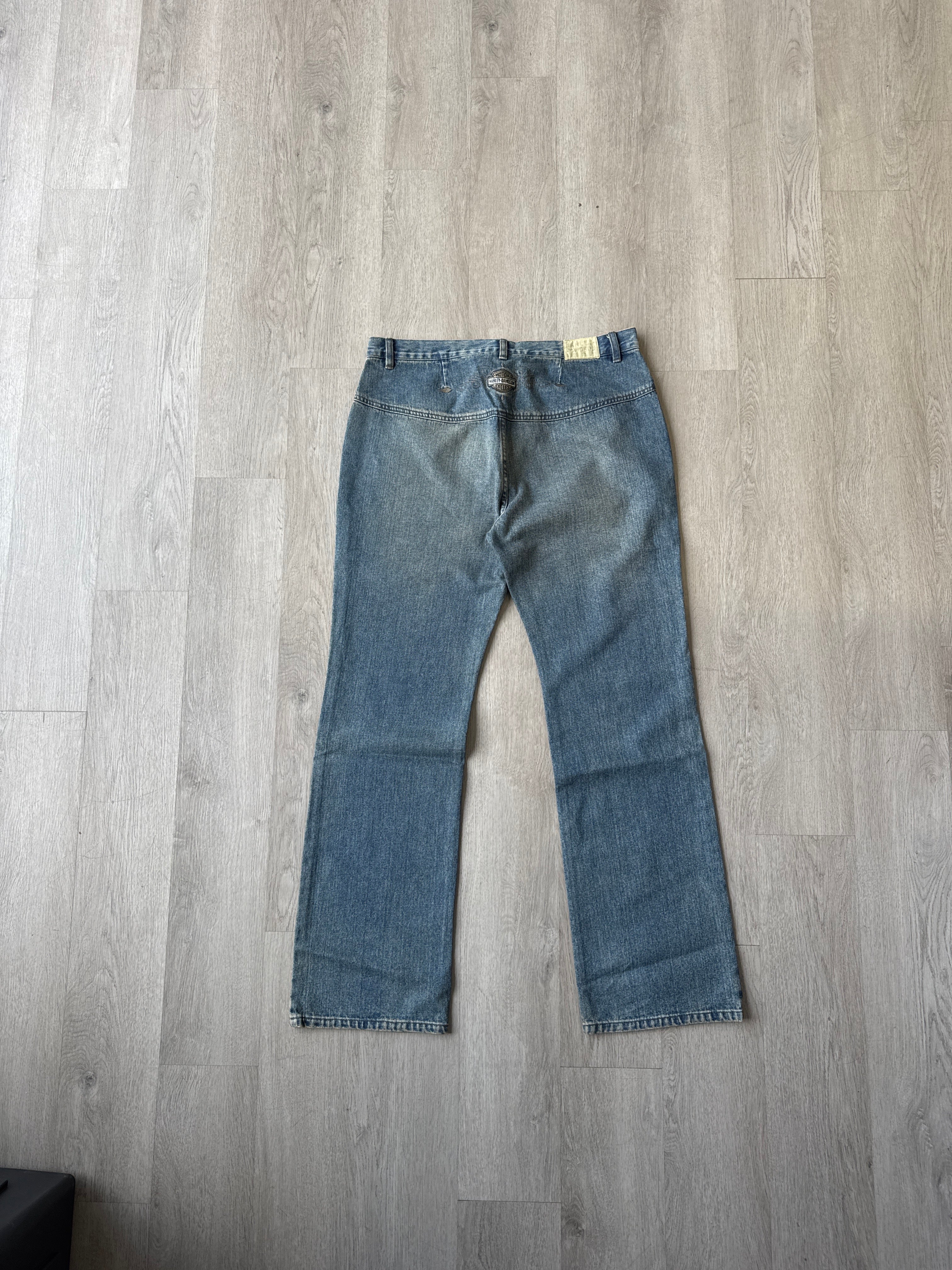 Vintage Y2K Women’s Harley Davidson Yoke Embroidered Denim Jean