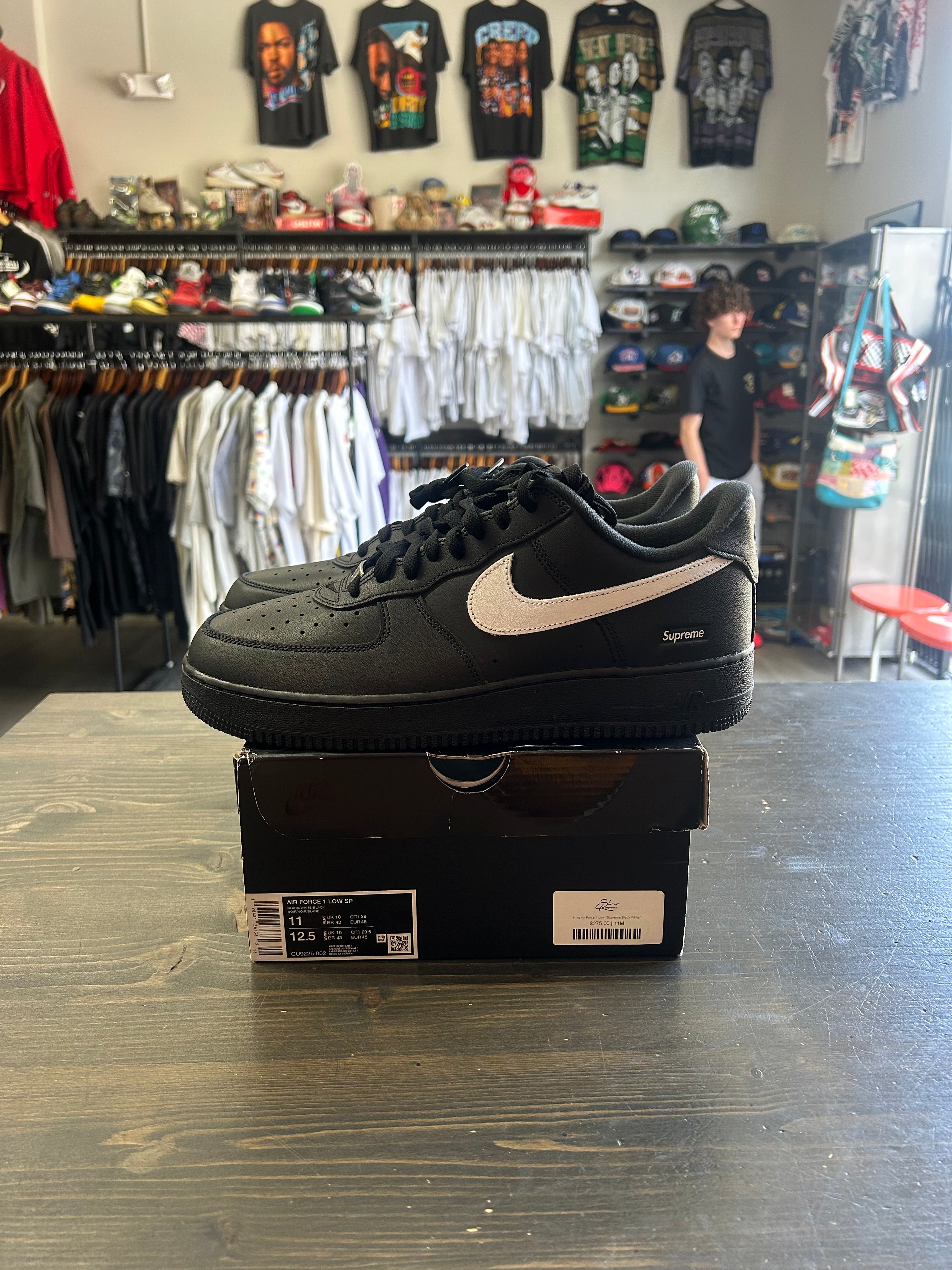 Air Force 1 Low SP Supreme Black White