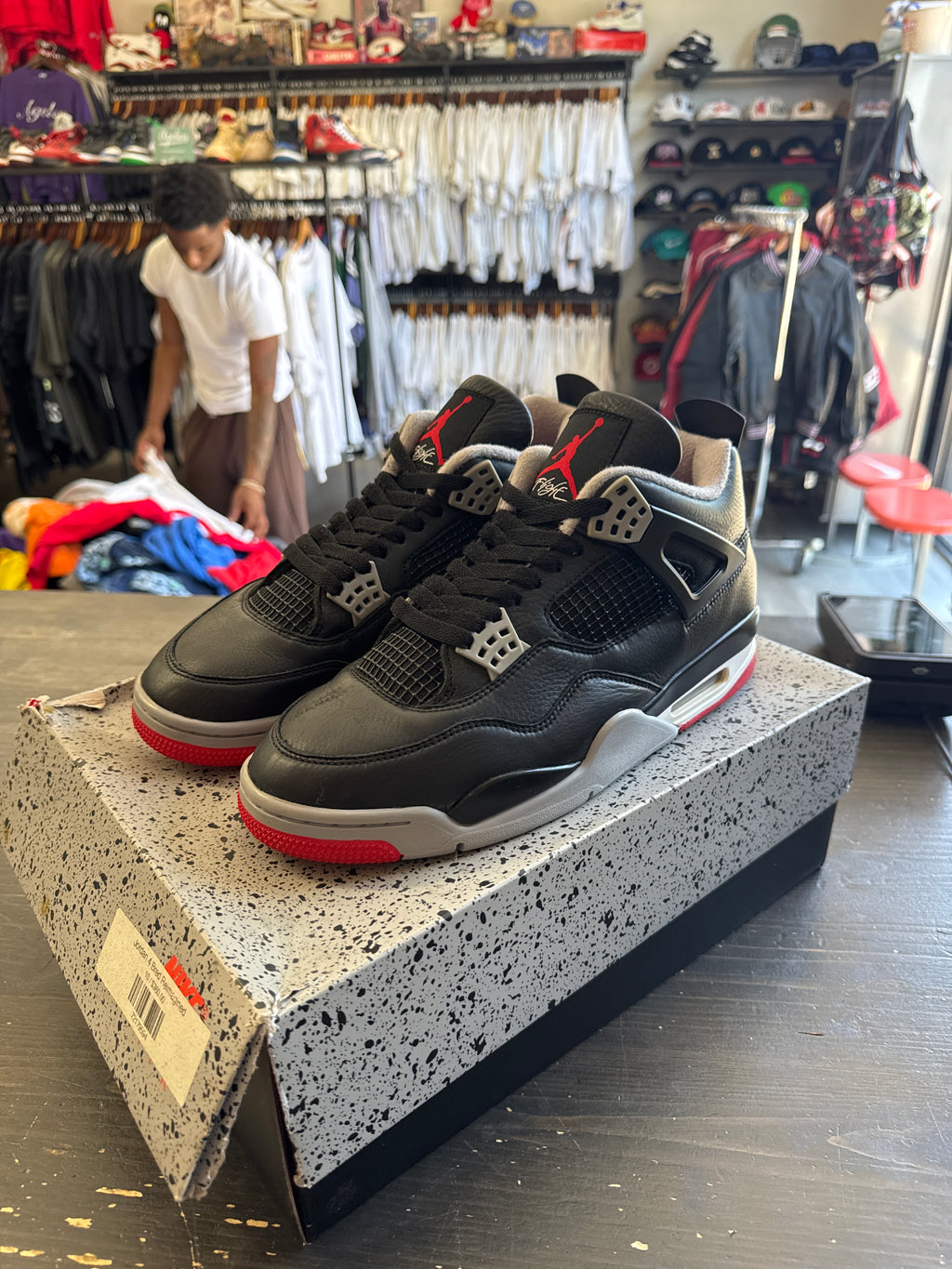 Pre-owned Jordan Retro 4 Bred Reimagined