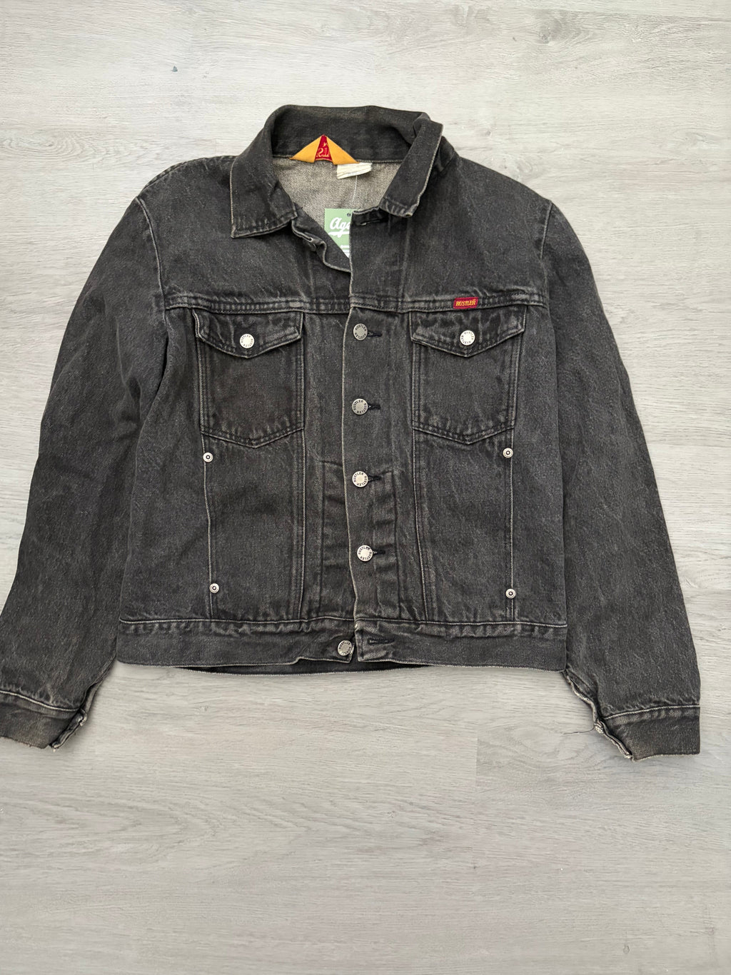 Vintage Rustler Black Denim Jean Jacket