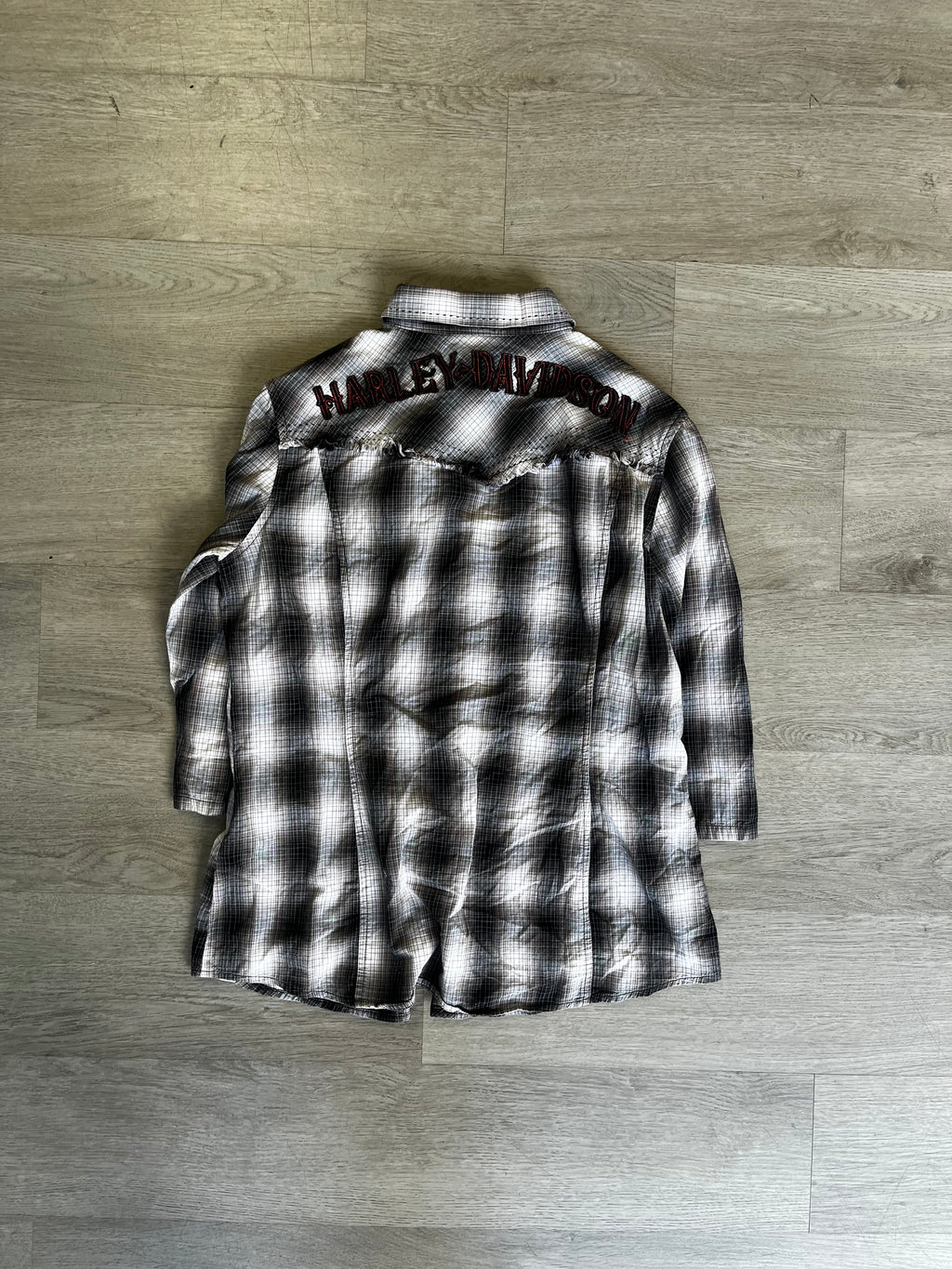 Women’s Harley Davidson Plaid Button Up Tee