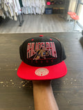 Mitchell & Ness Philadelphia 76ers Black Hardwood Classics City Arch Snapback Hat