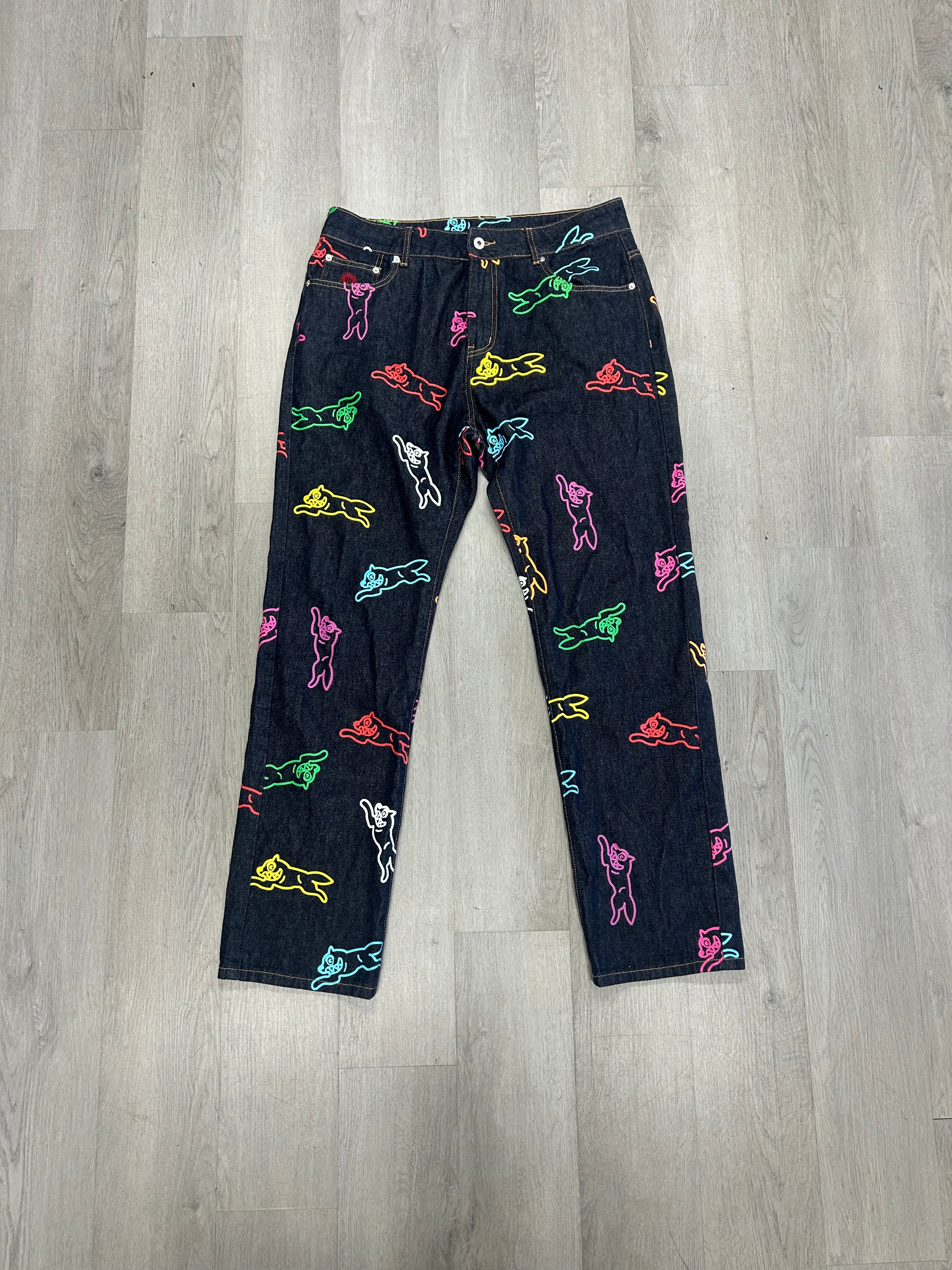 ICECREAM Indigo Allover Running Dog Jeans