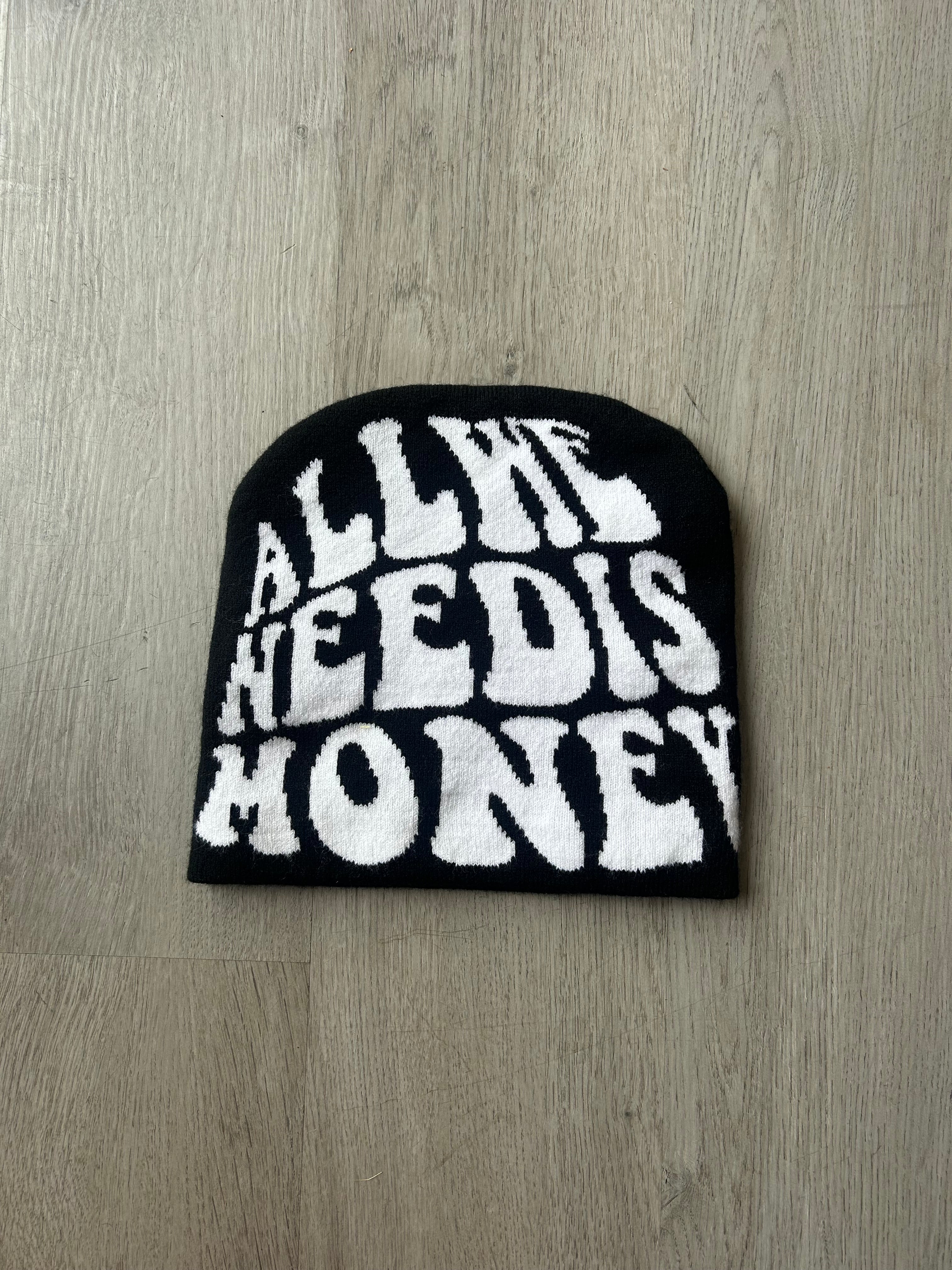 All We Need Is Money Black Beanie