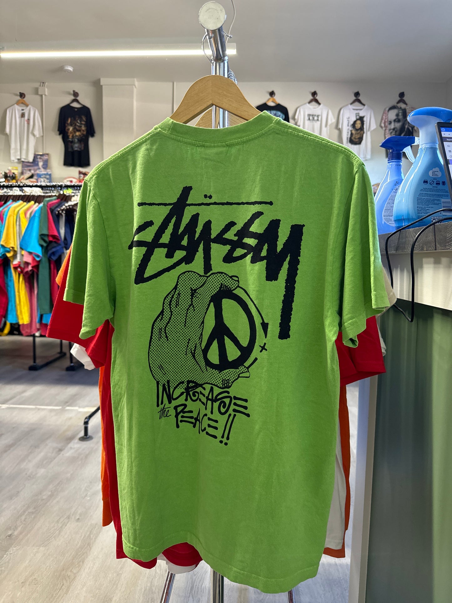 Stussy Increase The Peace Green Tee