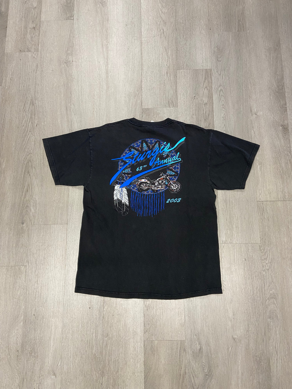 Vintage 2003 Sturgis Rally Live to Ride Ride to Live Biker South Dakota Tee