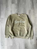 Vintage Hanes Ageless Khaki Script Sweatshirt