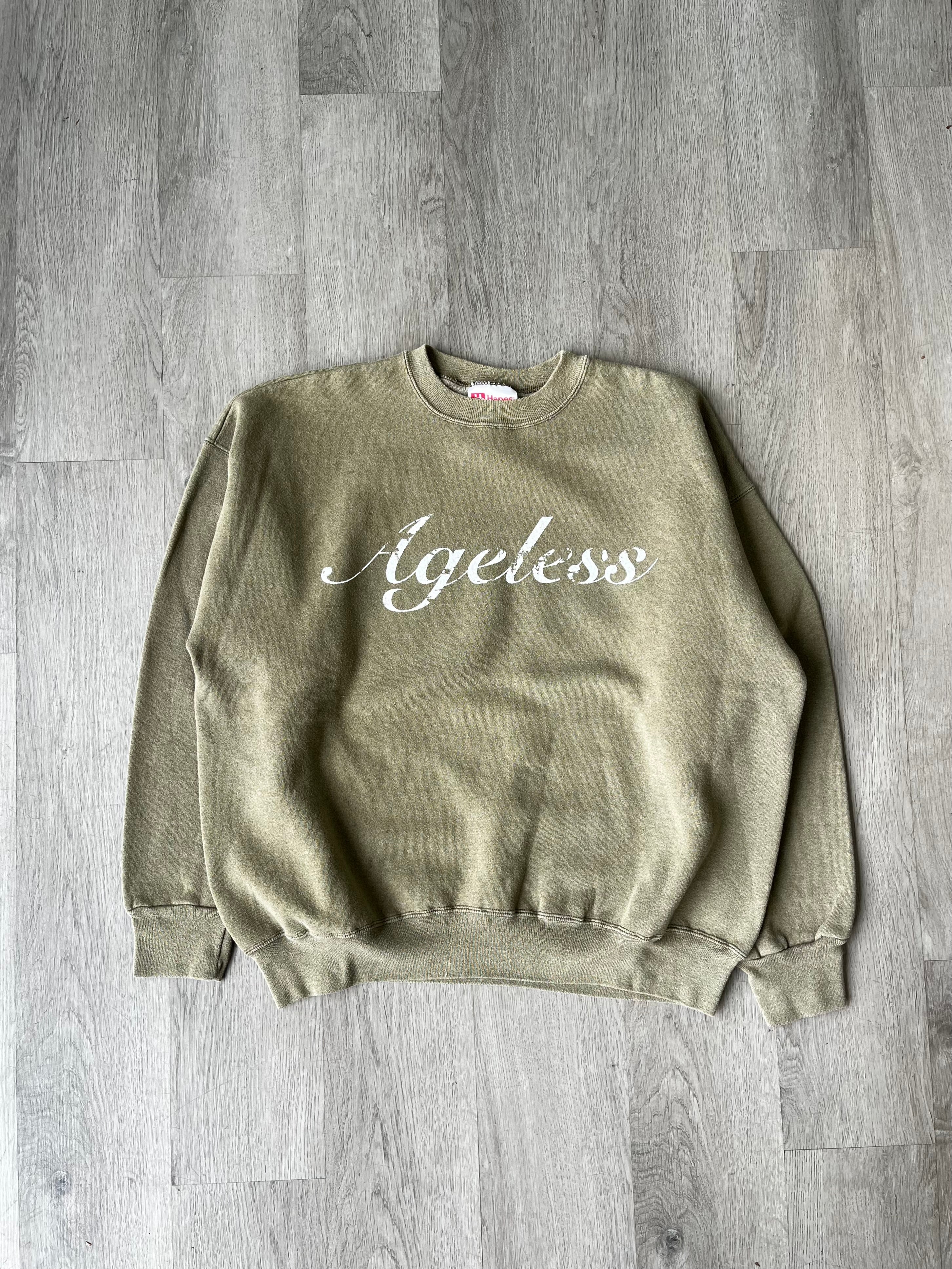 Vintage Hanes Ageless Khaki Script Sweatshirt