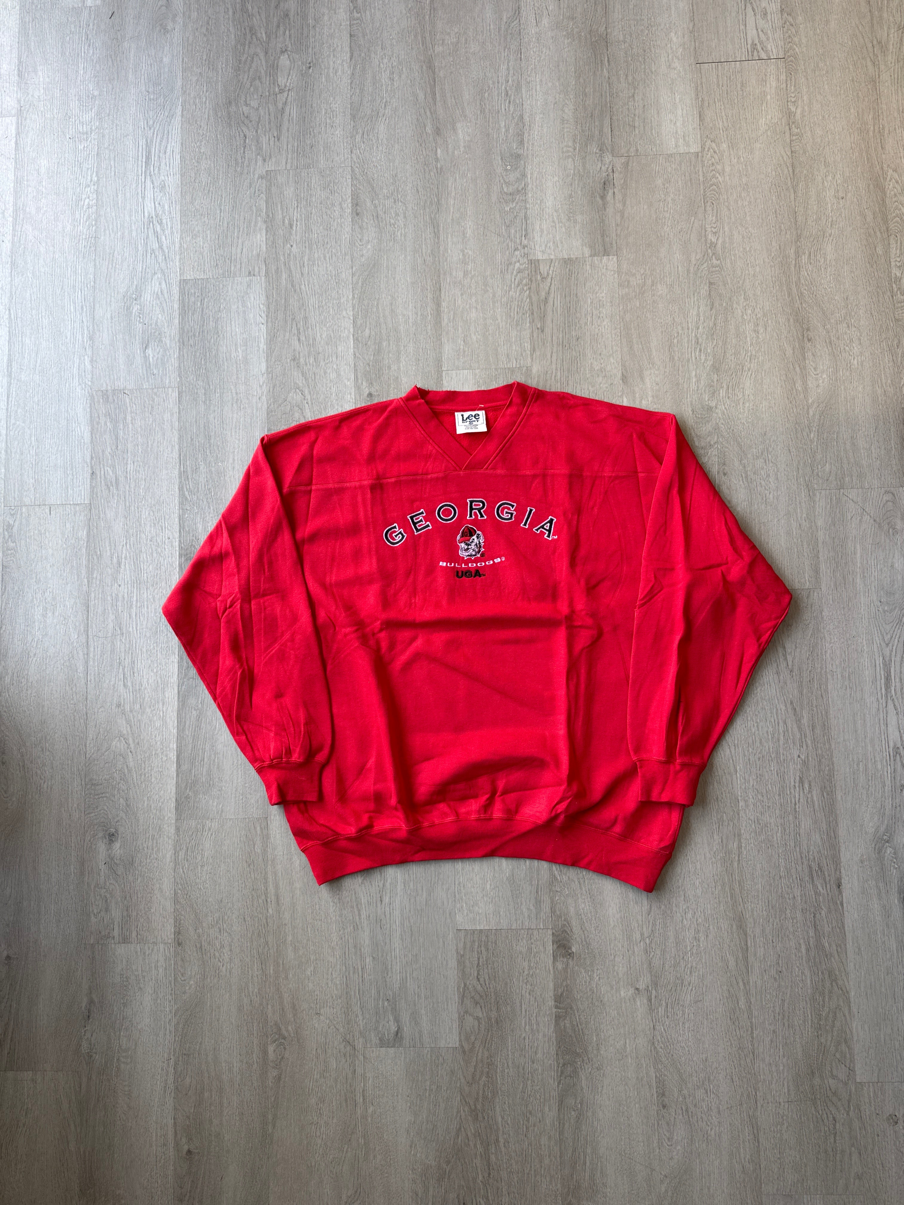 Vintage 90s Lee Sport University Of Georgia Bulldogs Sweatshirt