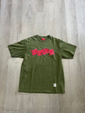 Supreme Cut Logo Army Green Tee