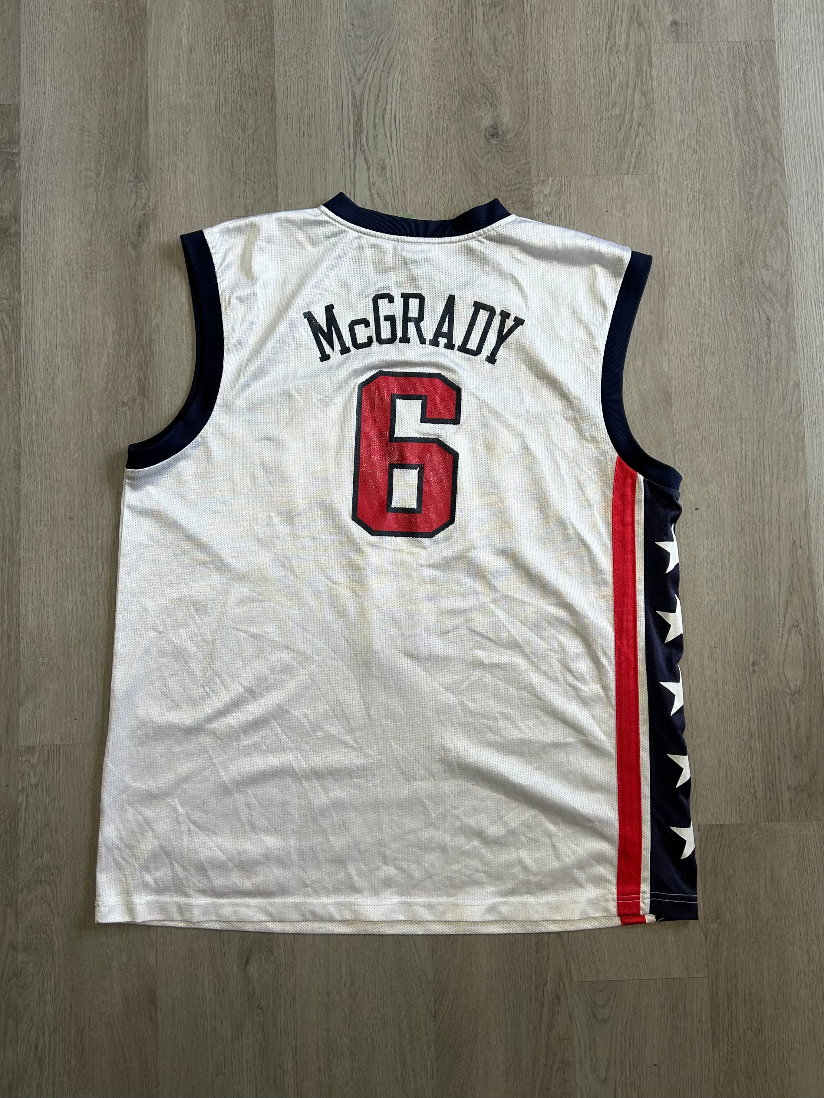 Vintage Reebok Team USA Tracy McGrady #6 Basketball Jersey