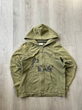 Siberia Hills Faded Olive Green Zip Up Hoodie
