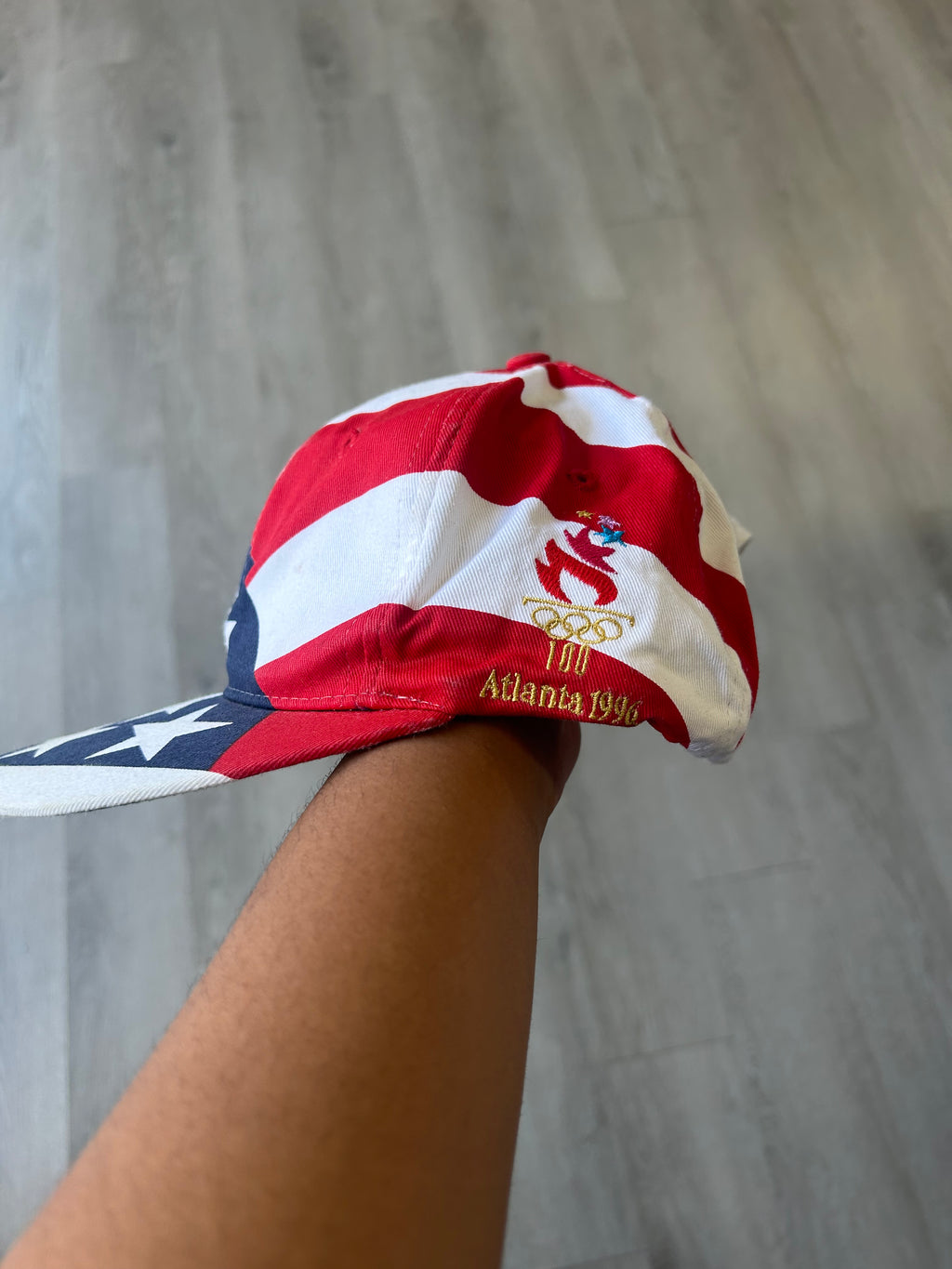 Vintage 1996 Atlanta Olympics American Flag Hat
