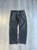 Vintage Aqua Blue Dark Wash Jeans