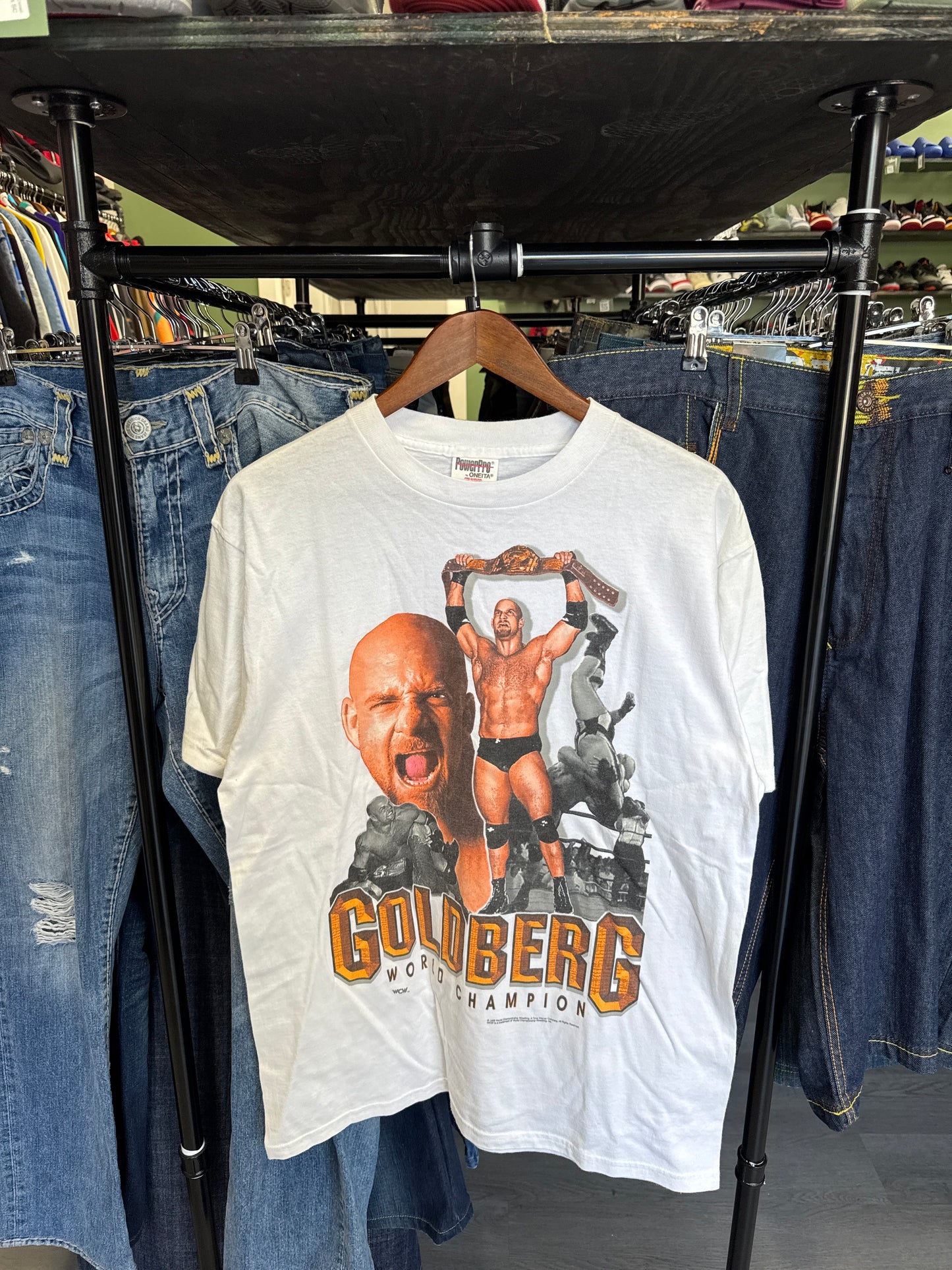 Vintage 1998 WCW Goldberg Champion Tee