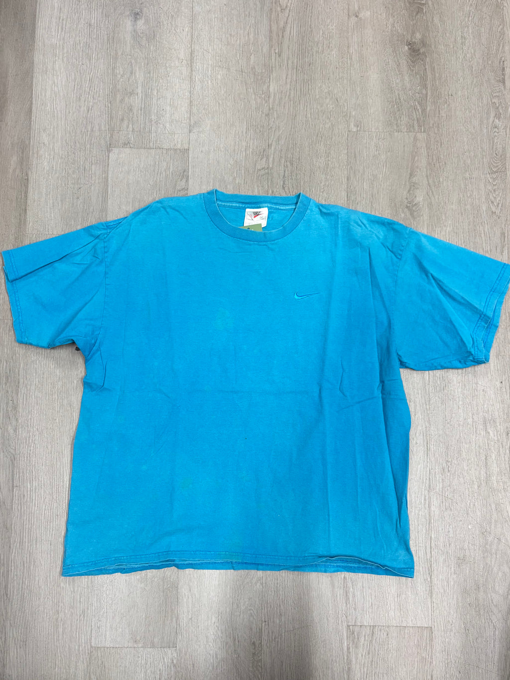 Y2K Nike Turquoise Embroidered Tee