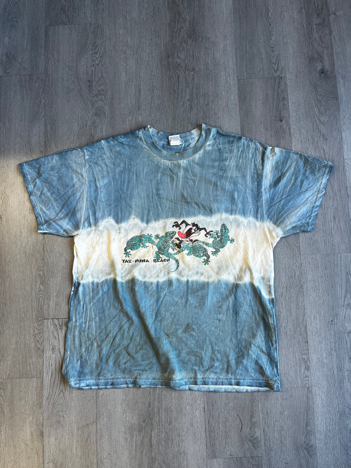 vintage 1998 Looney Tunes Taz "Huna Beach" tie-dye Tee