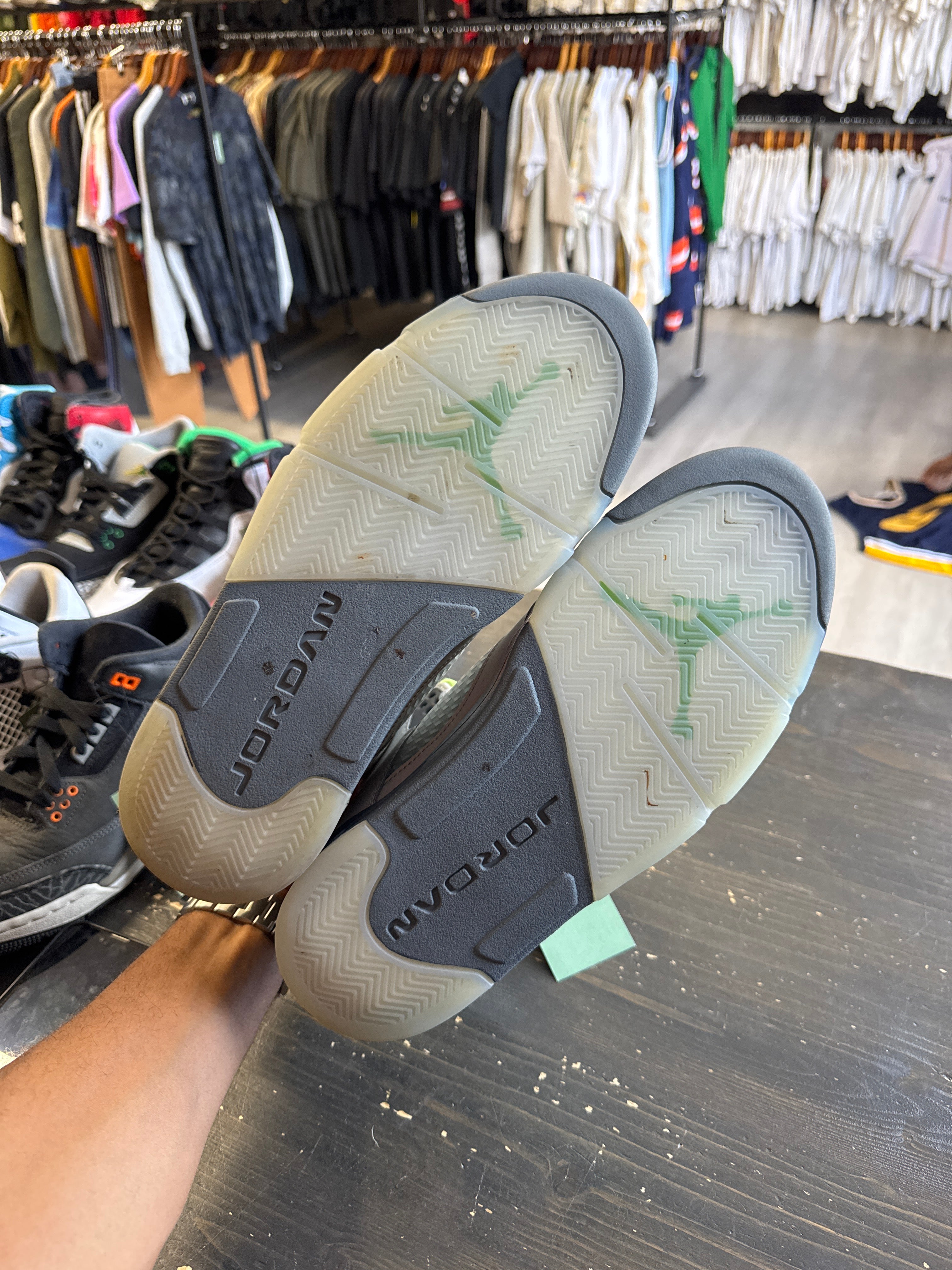 Pre-owned Jordan Retro 5 Green Bean 2022