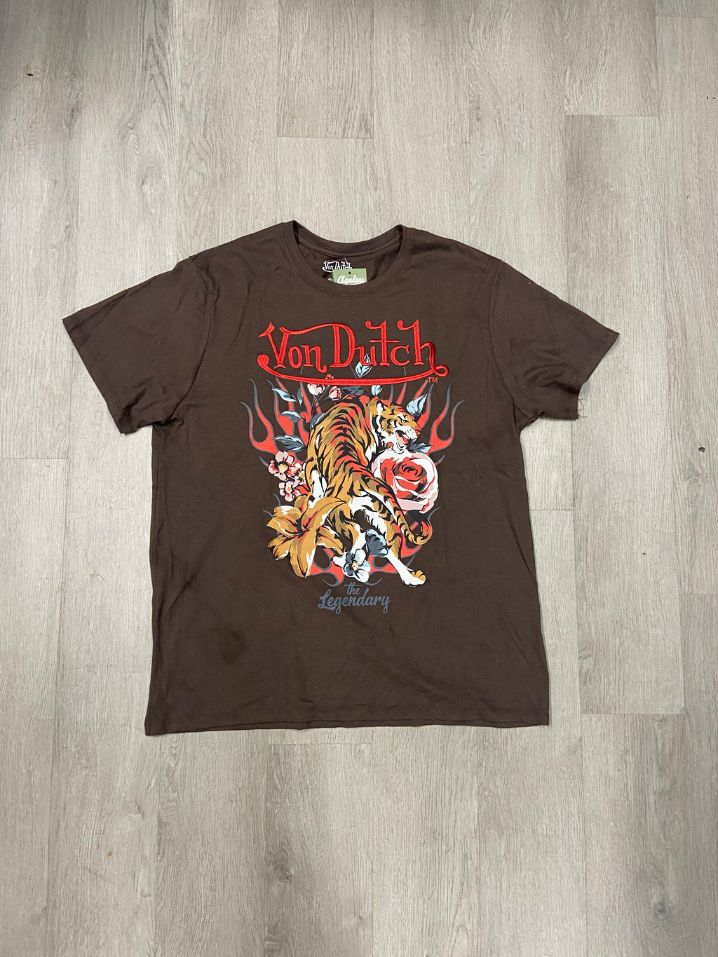 Brown Von Dutch The Legendary Tiger Tee