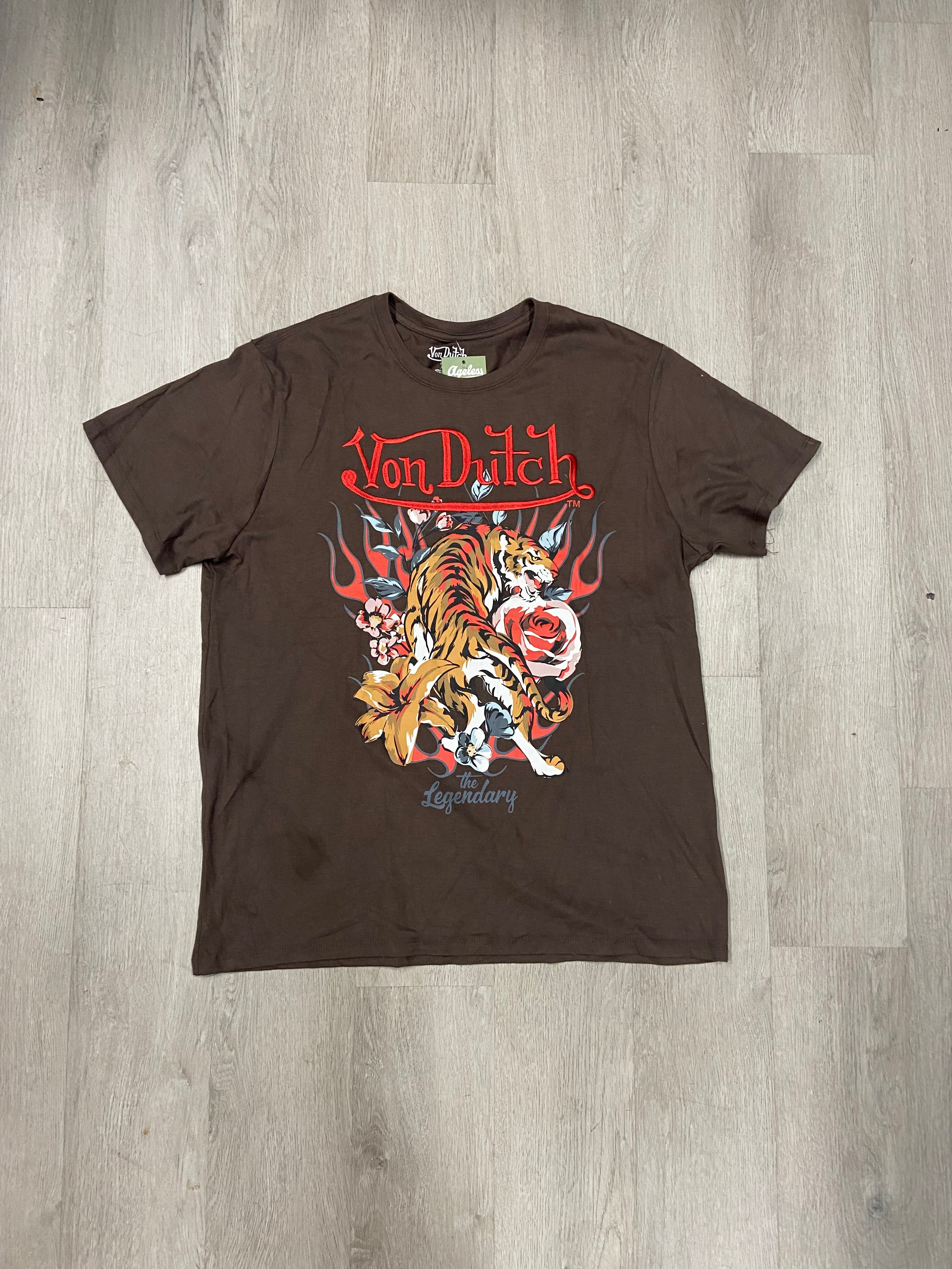 Brown Von Dutch The Legendary Tiger Tee