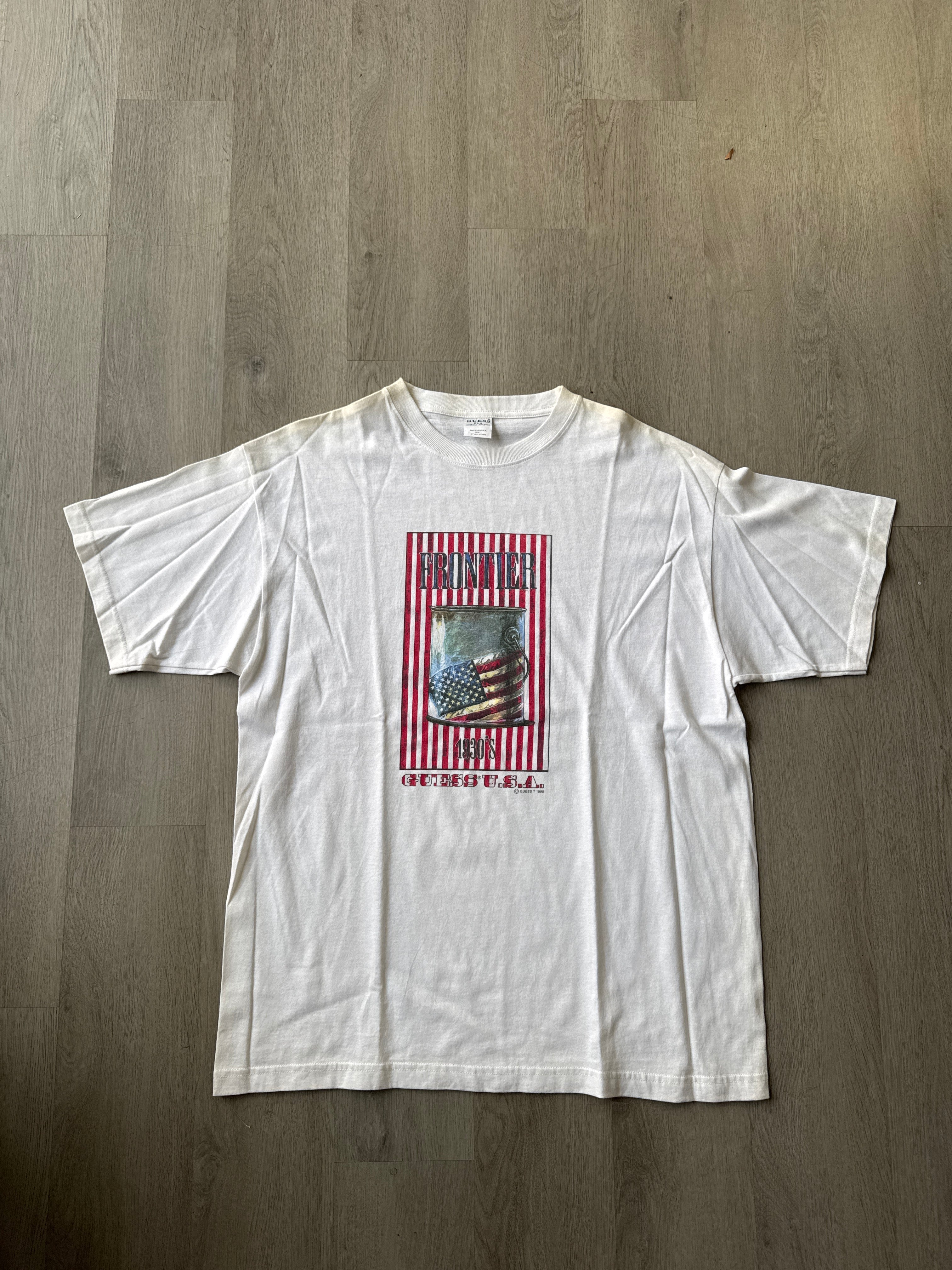 Vintage 1996 Guess Frontier 1930s USA Tee