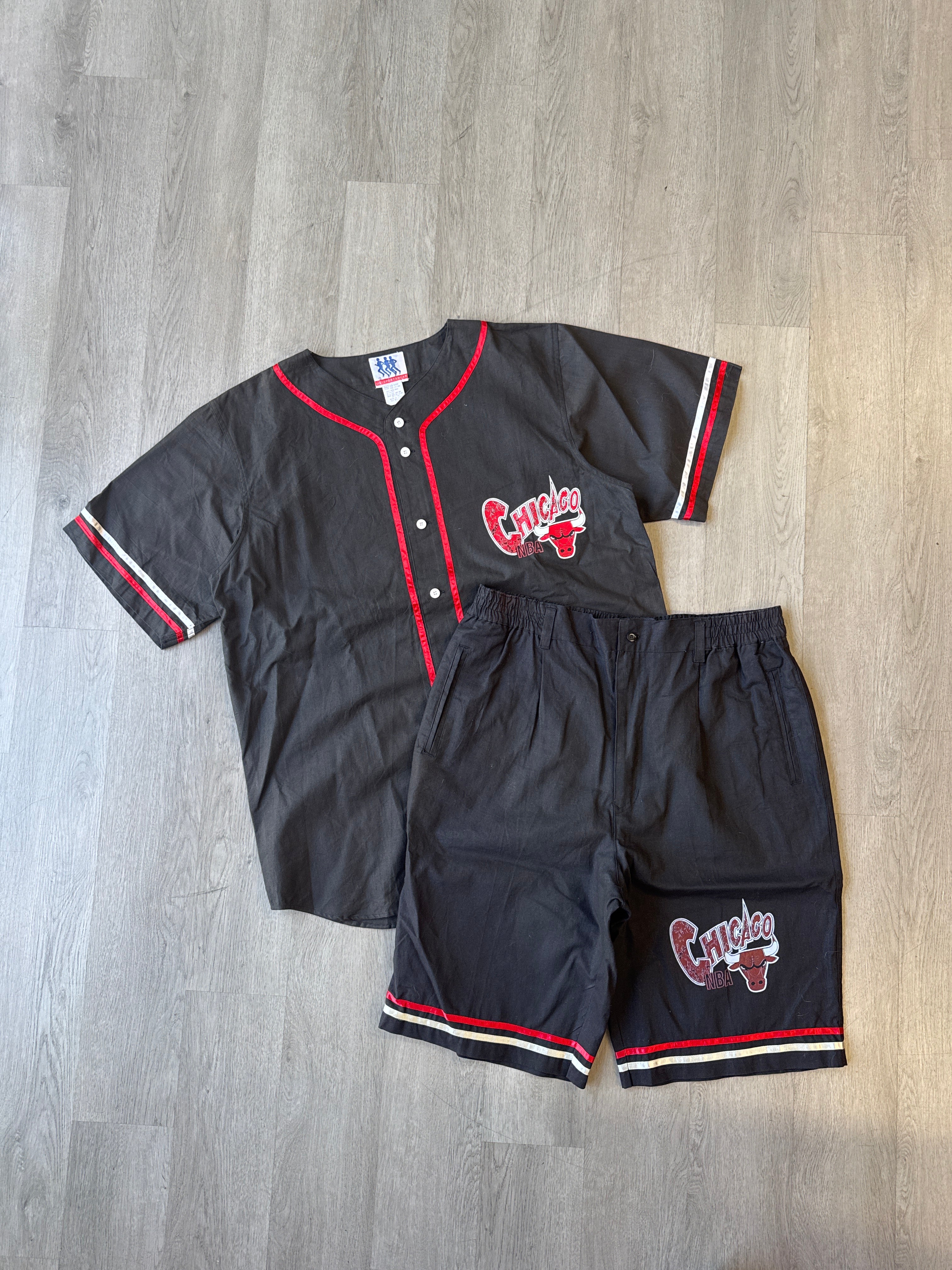 Vintage U.S. Sportswear Chicago Bulls Baseball Jersey Shorts Set