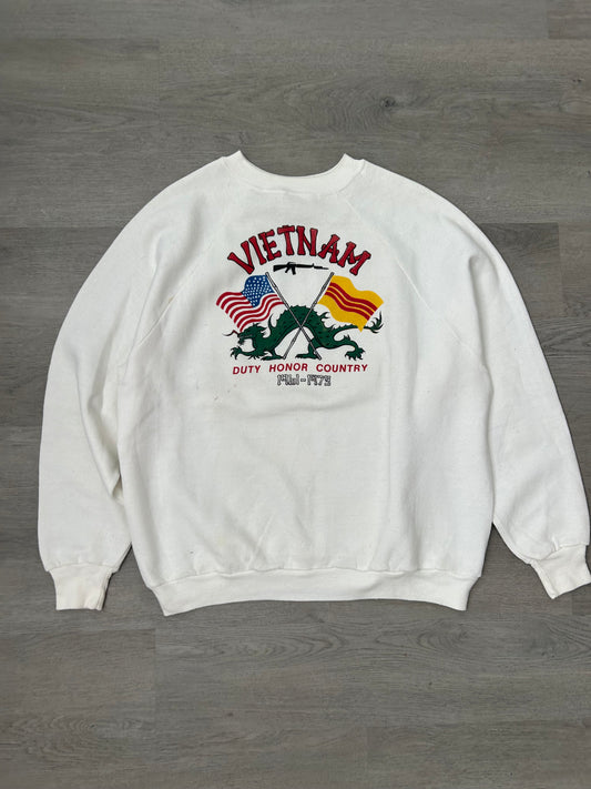 Vintage White Vietnam War Sweatshirt