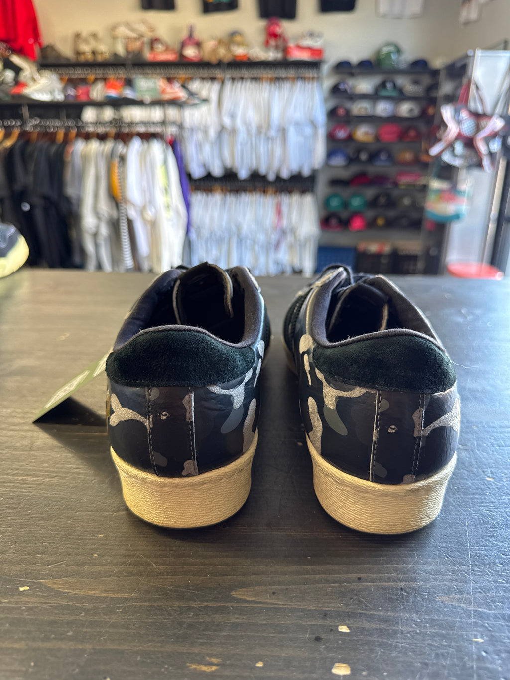 Pre-owned Adidas Superstar 80s Undefeated Bape A Bathing Ape Black Camo