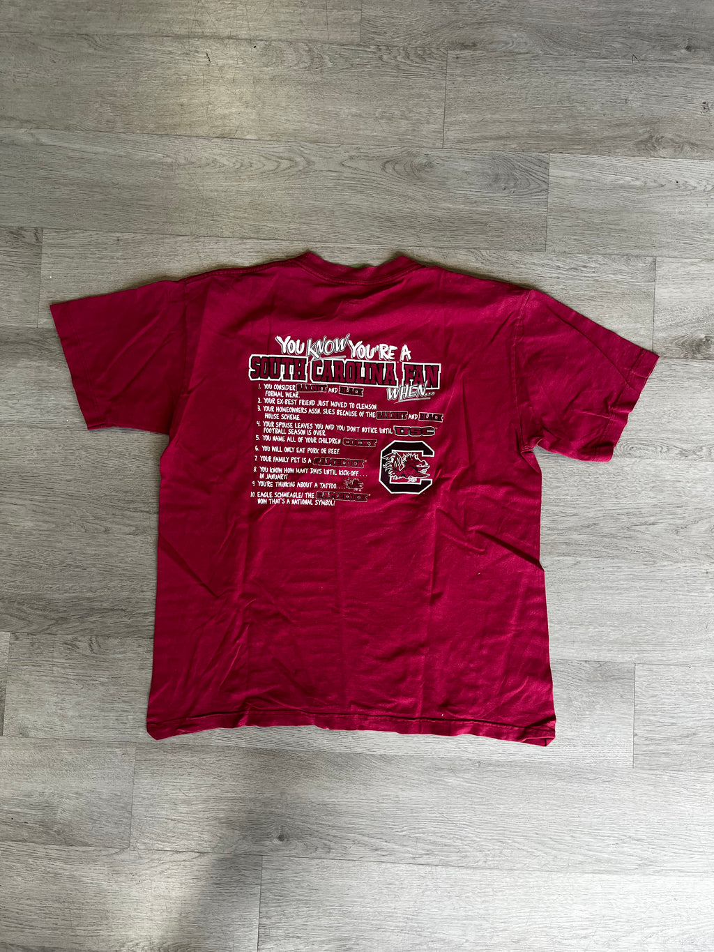 Vintage South Carolina Gamecocks You Know You're a South Carolina Fan When Tee