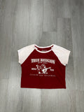 Women’s True Religion Red Cropped Baby Tee