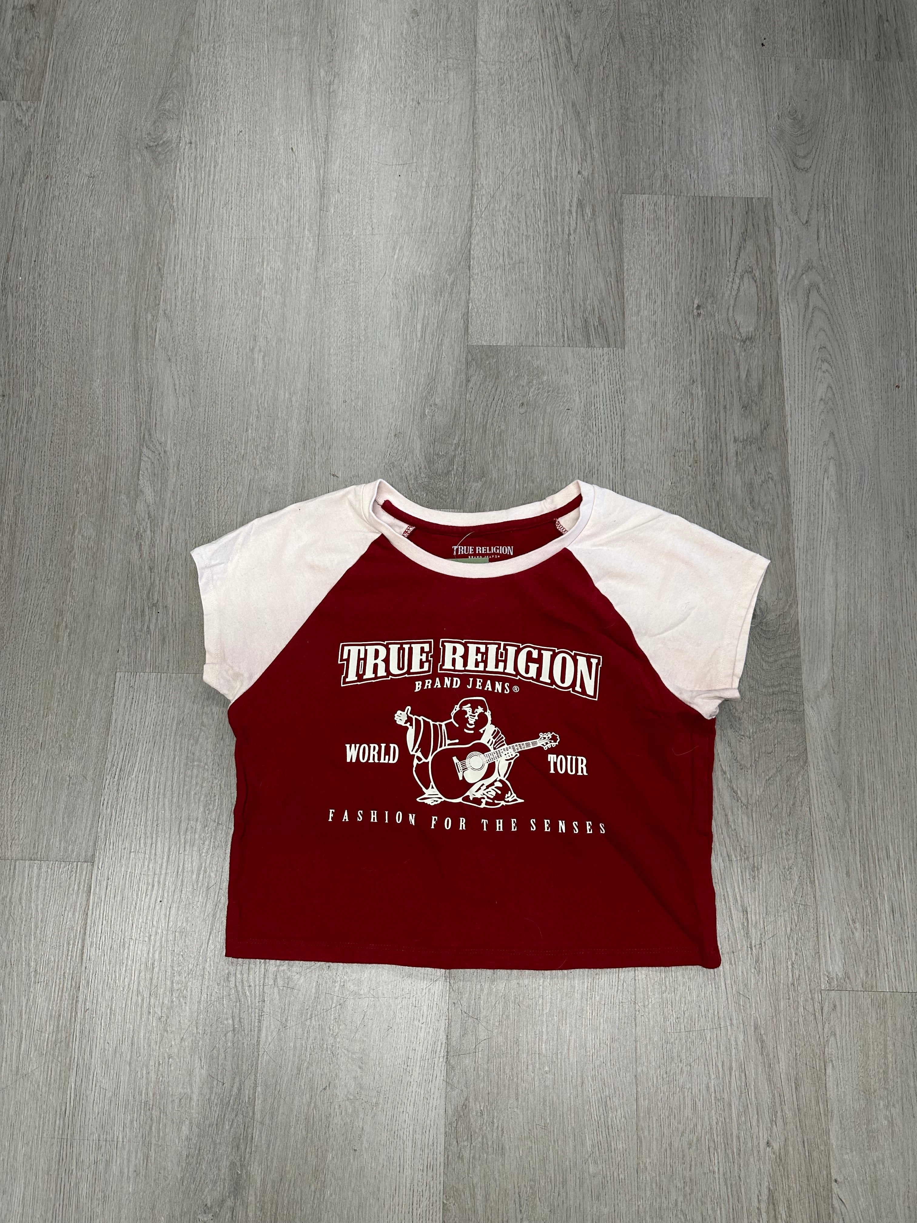 Women’s True Religion Red Cropped Baby Tee