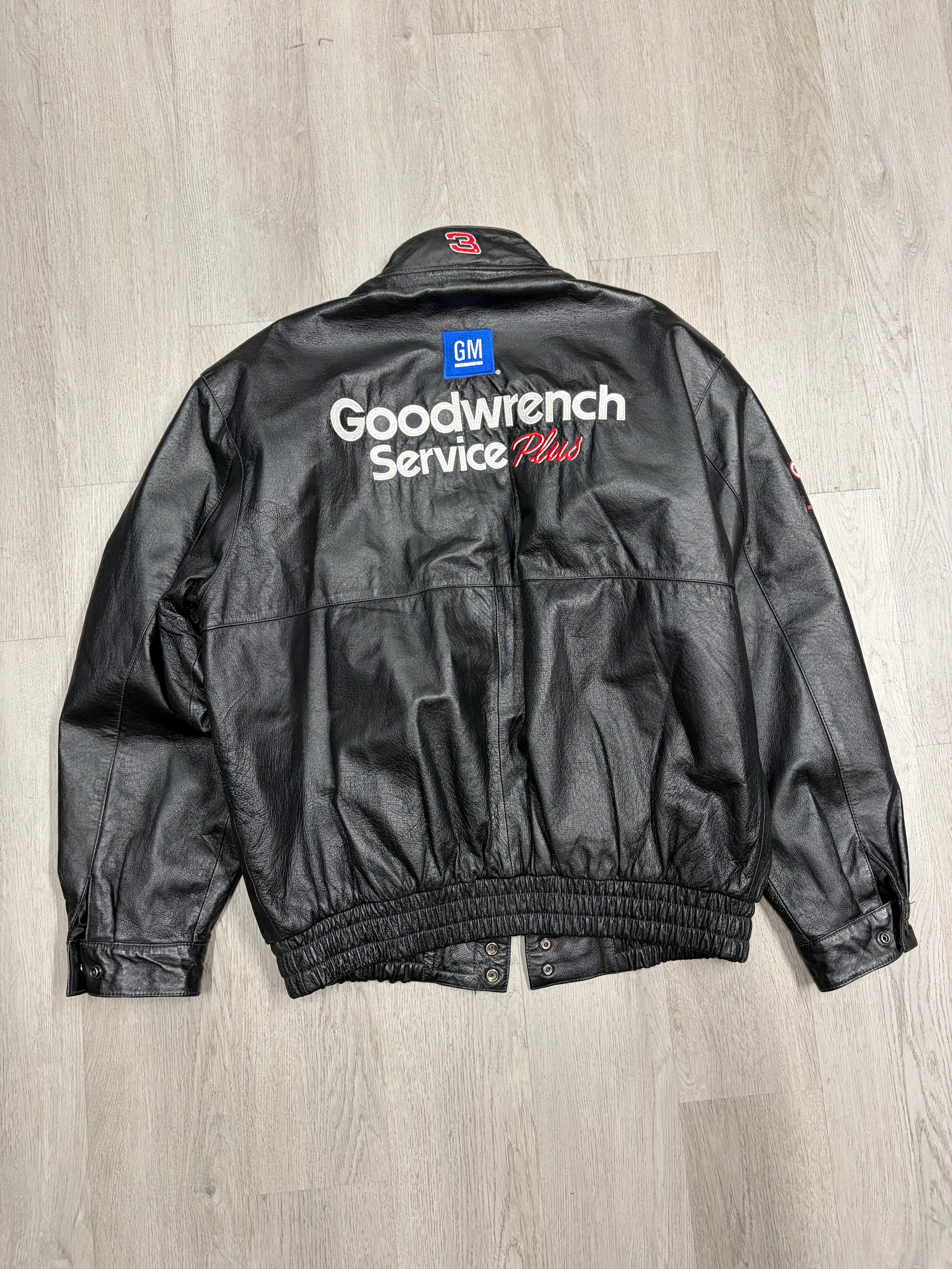 Vintage Chase Authentic Goodwrench Service Racing Leather Jacket