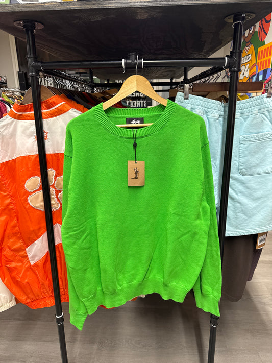 Stussy Green Bent Crown Sweater