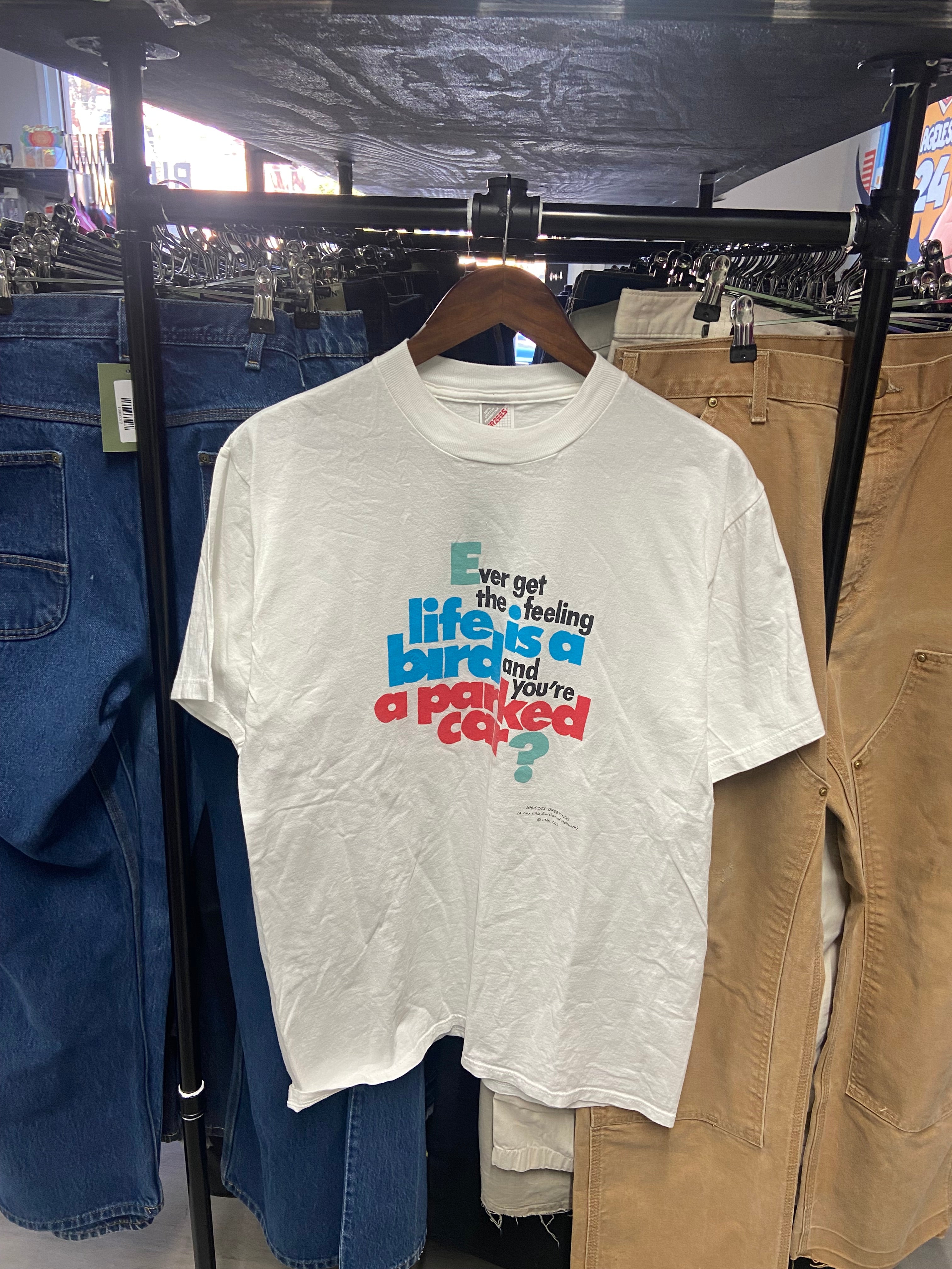 Vintage Hallmark Life is A Bird Humor Tee
