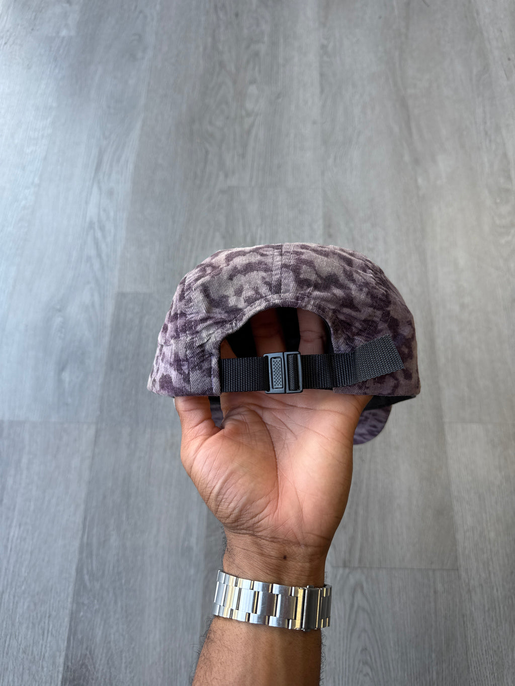 Supreme Liberty Fabric Purple Leopard Print Camp Cap