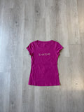 Y2K Women’s Bebe Bedazzled Logo Purple Tee