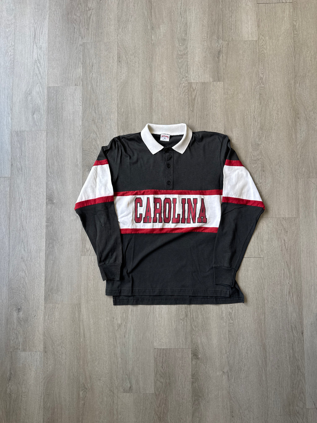 Vintage 80s Nutmeg University Of South Carolina Gamecocks Rugby Shirt