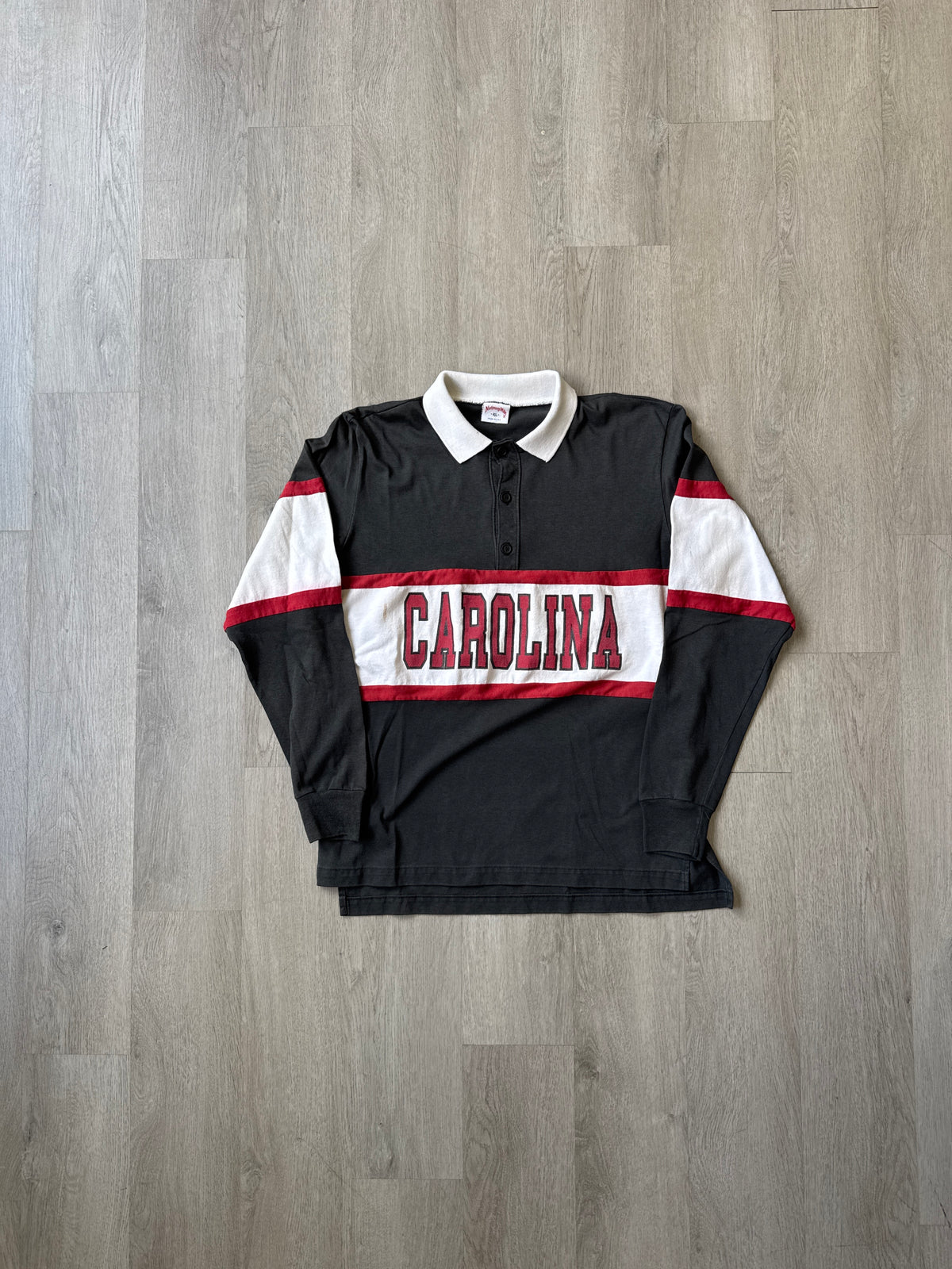 Vintage 80s Nutmeg University Of South Carolina Gamecocks Rugby Shirt