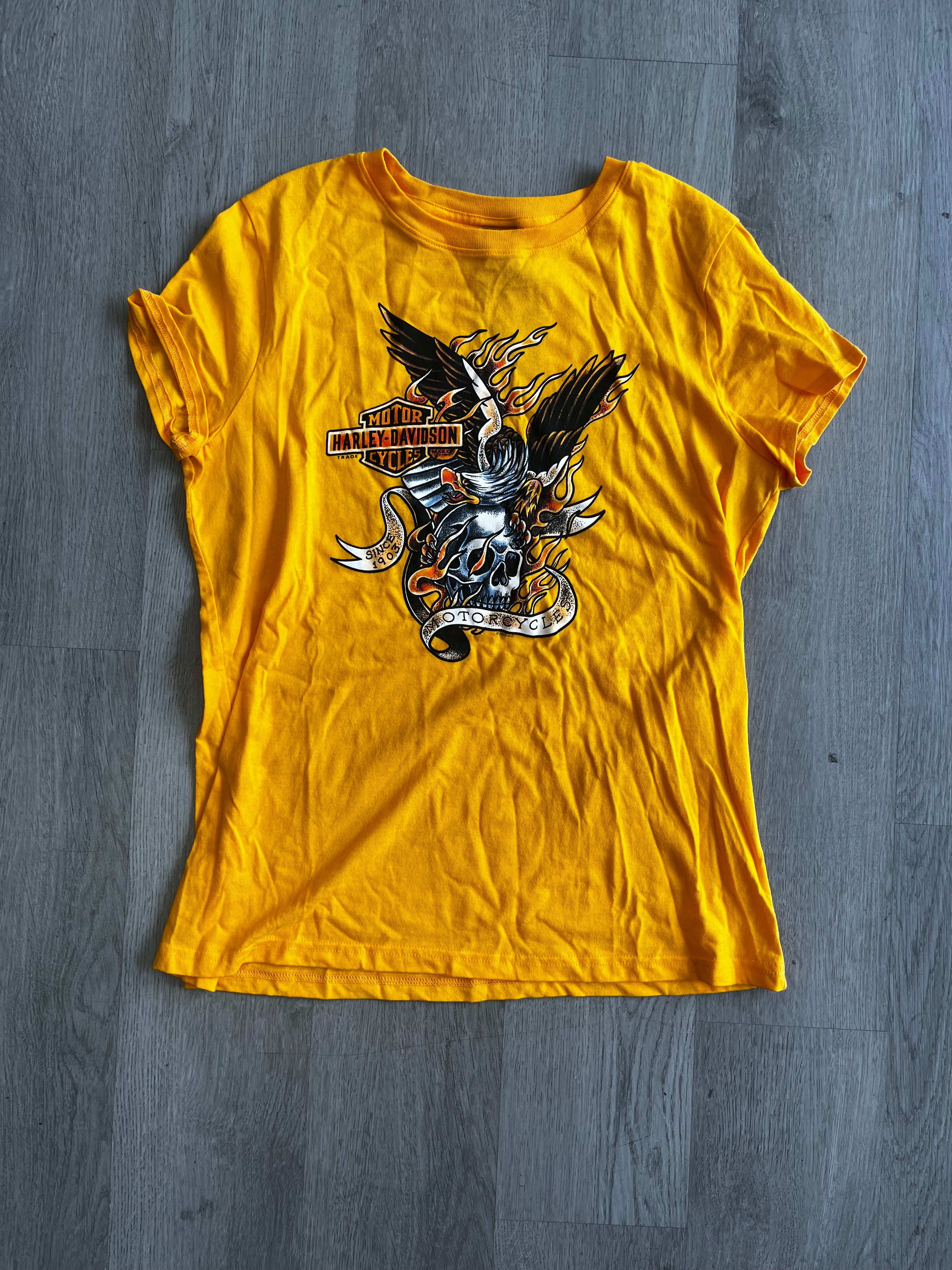 Women’s Yellow Harley Davidson Tee