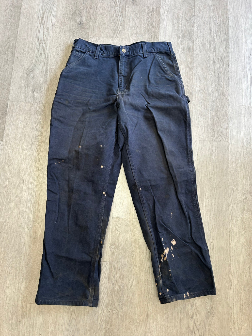 Distressed Navy Blue Carhartt Carpenter Pants