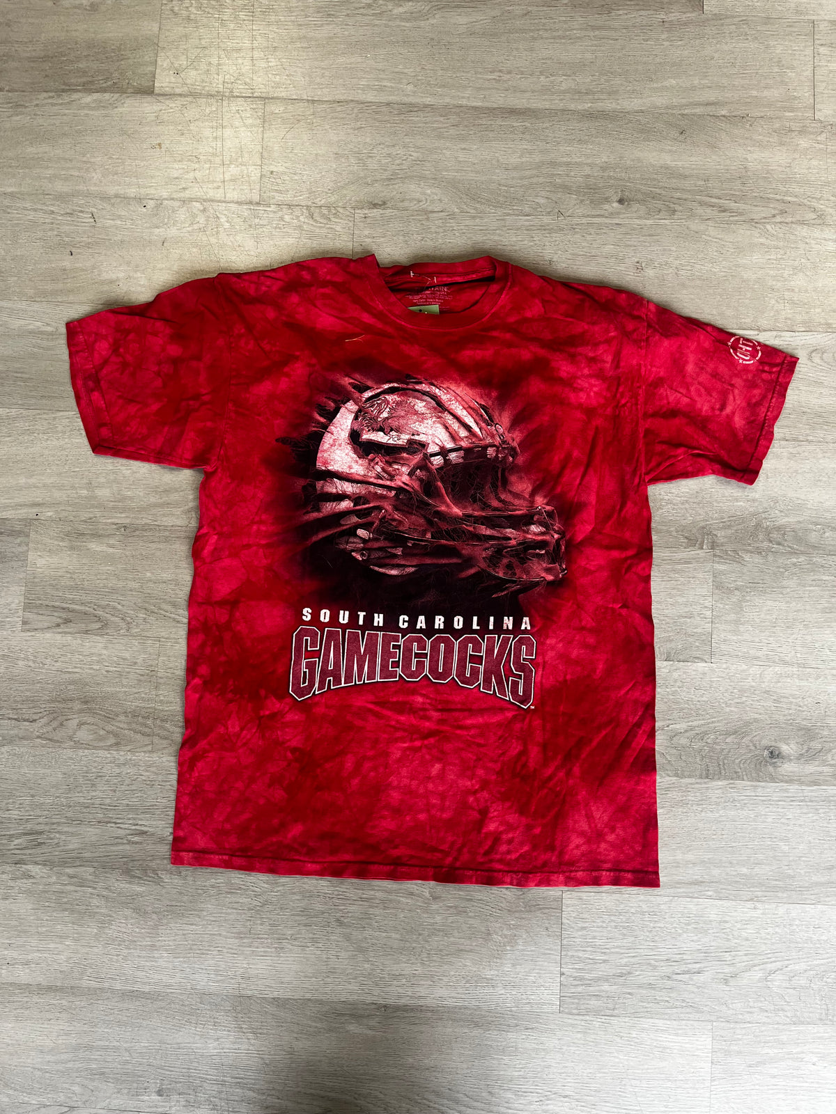 Tie Dye South Carolina Gamecocks Football Helmet Tee