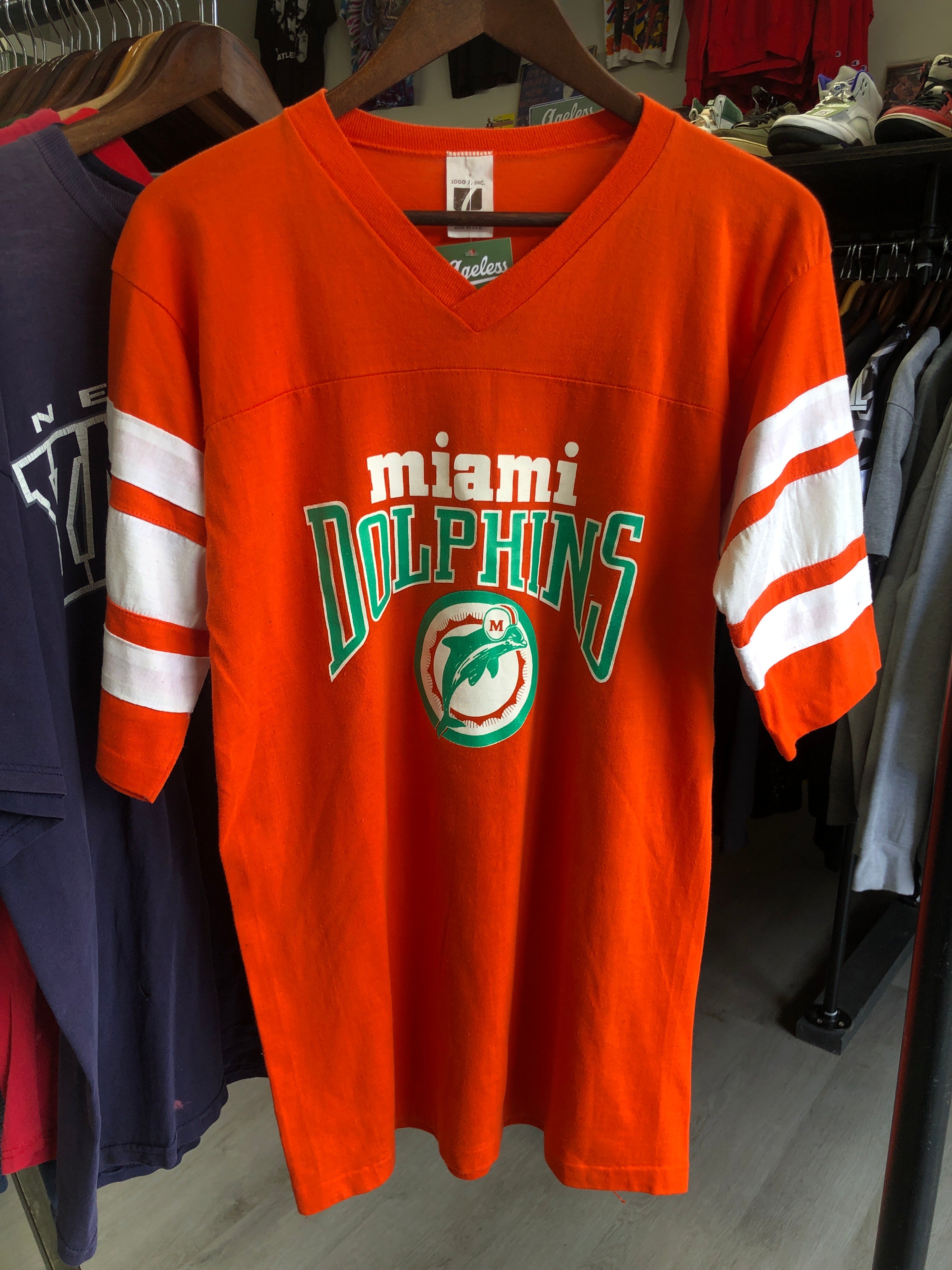 Vintage Miami Dolphins Orange Varsity Tee