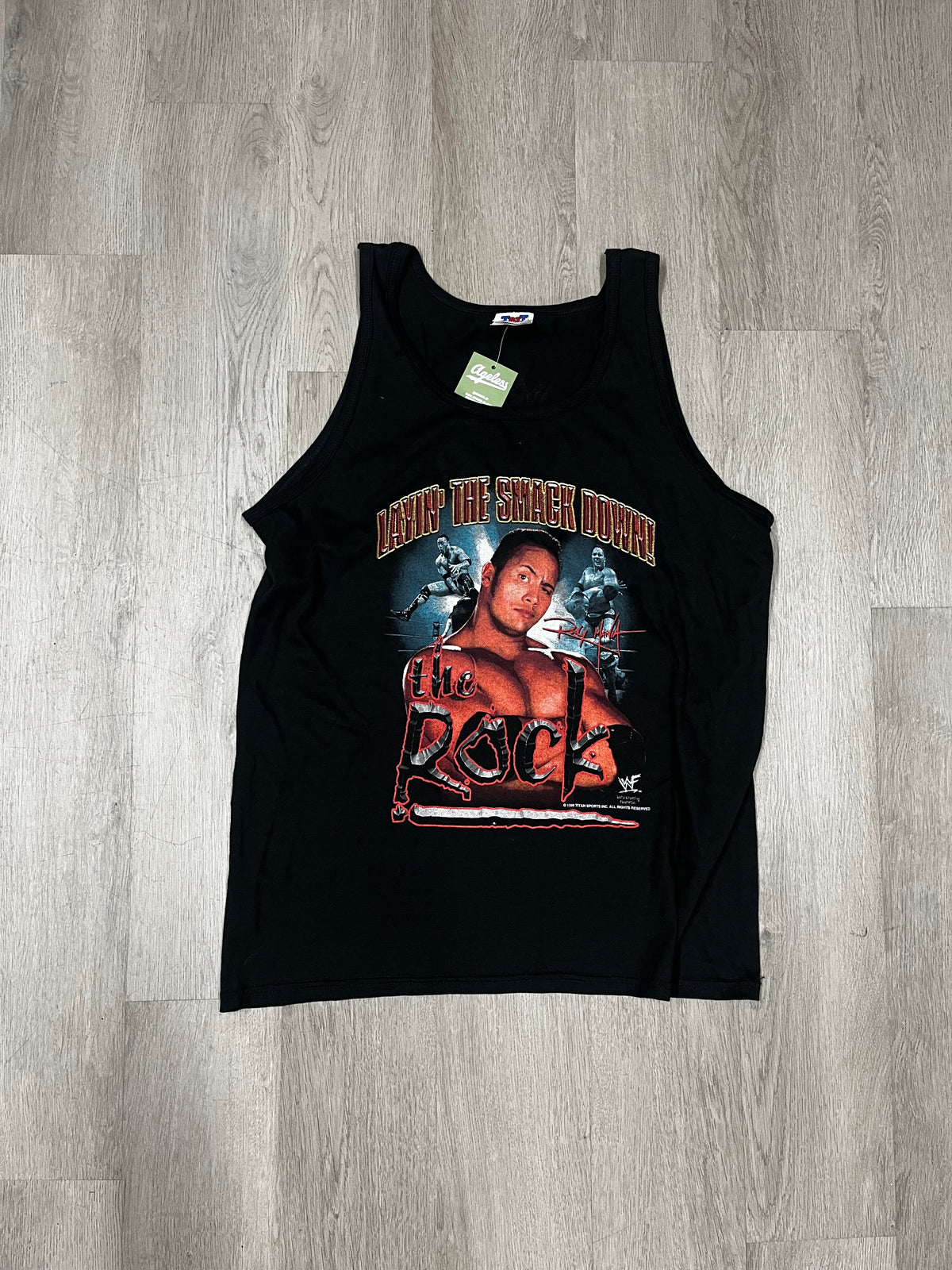 Vintage “Layin’ The Smack Down!” WWF The Rock Wrestling Tee