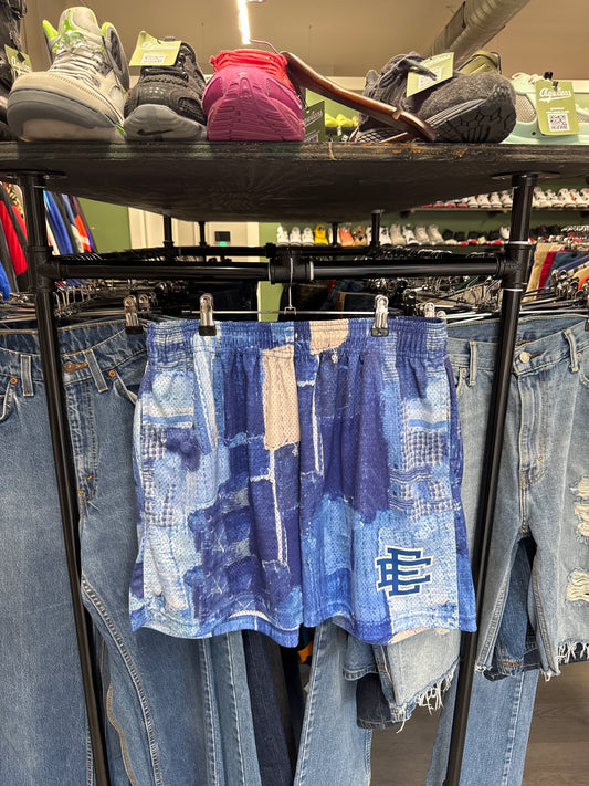 Eric Emanuel EE Basic Shorts Blue Boro Patchwork