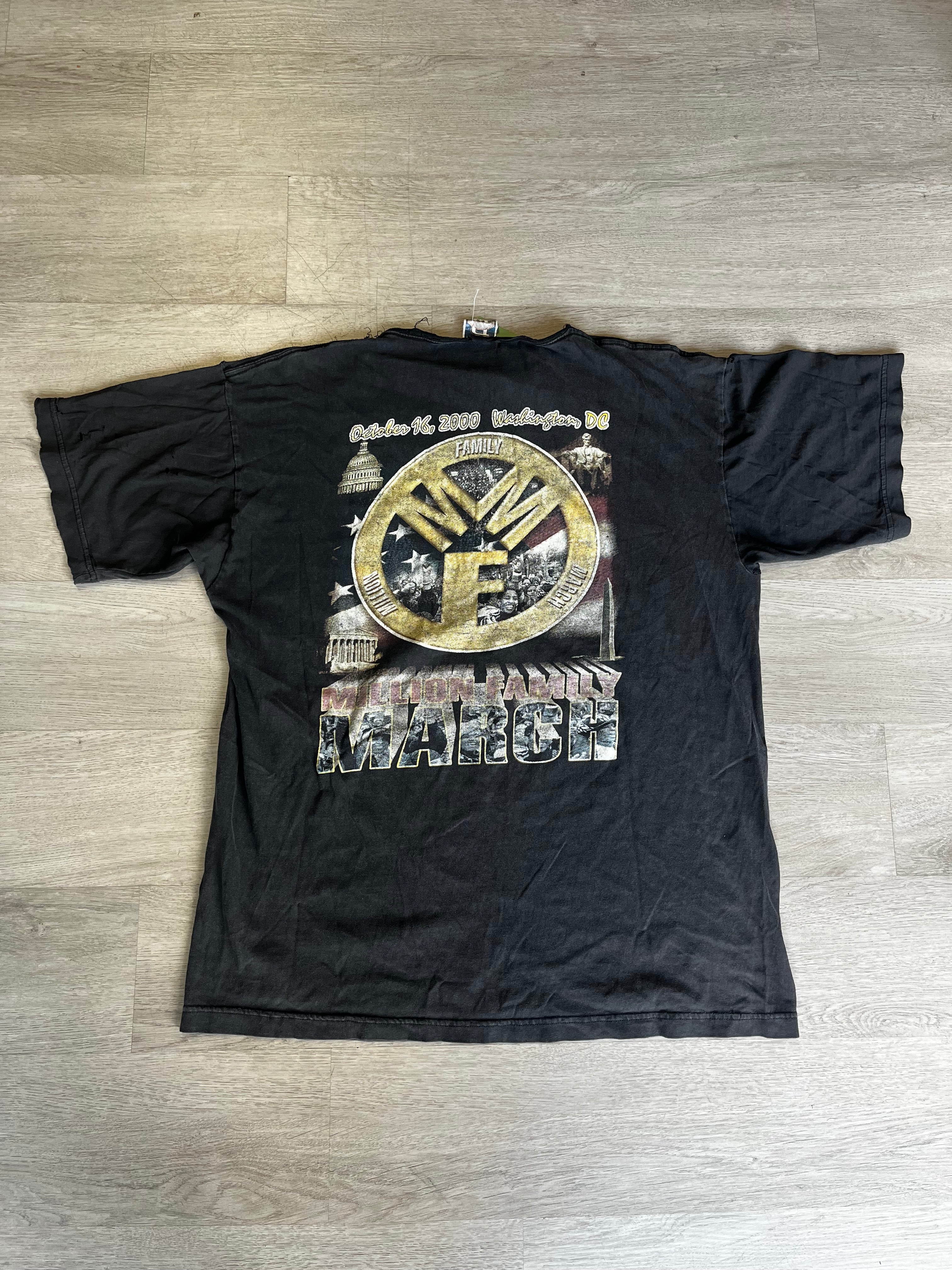 Vintage Destroyed Collar Million Family March Tee