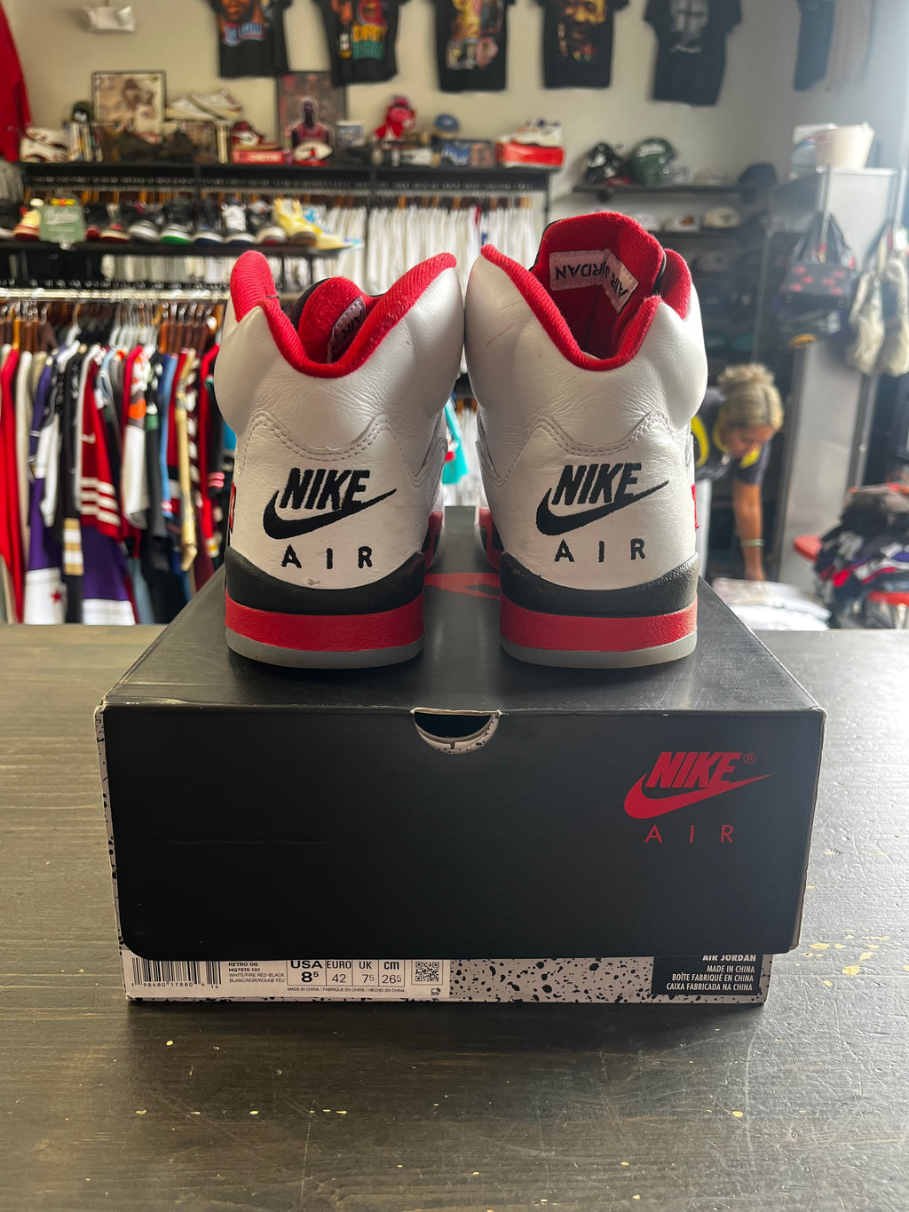 Pre-Owned Jordan 5 Retro Fire Red Black Tongue