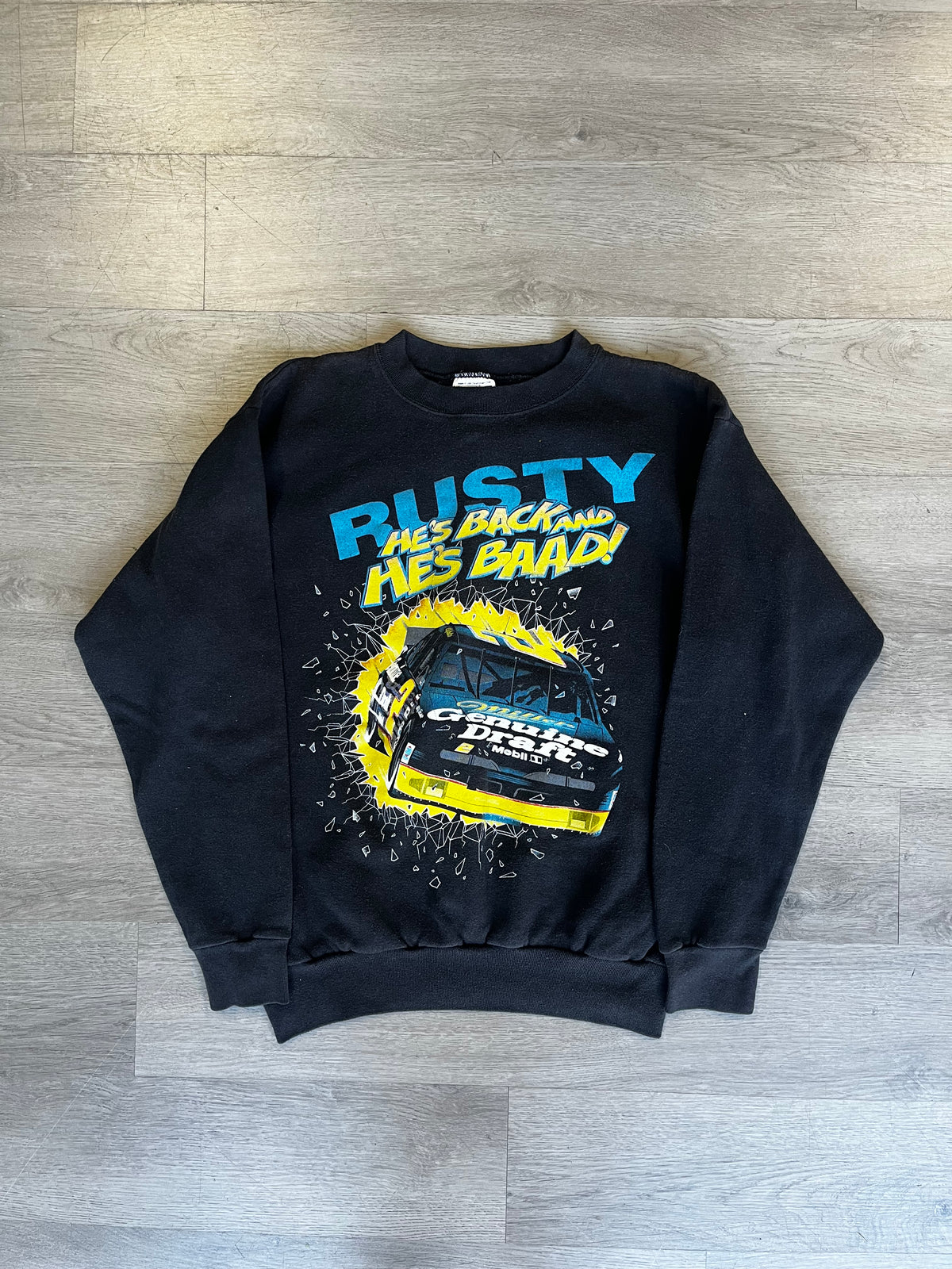 Vintage 1990s Rusty Wallace NASCAR He’s Back and He’s Baad Sweatshirt
