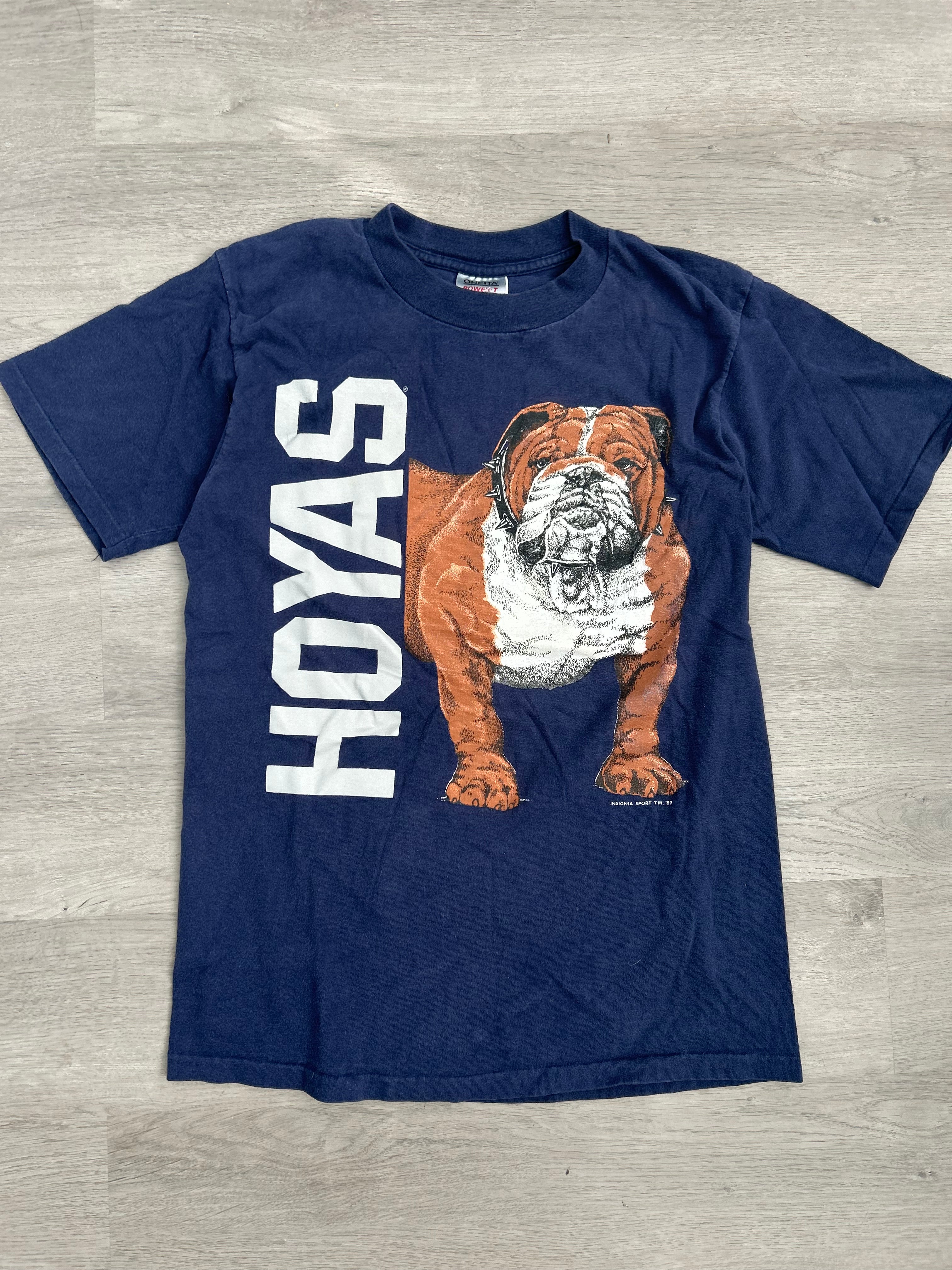 Navy Hoyas Bulldog Tee