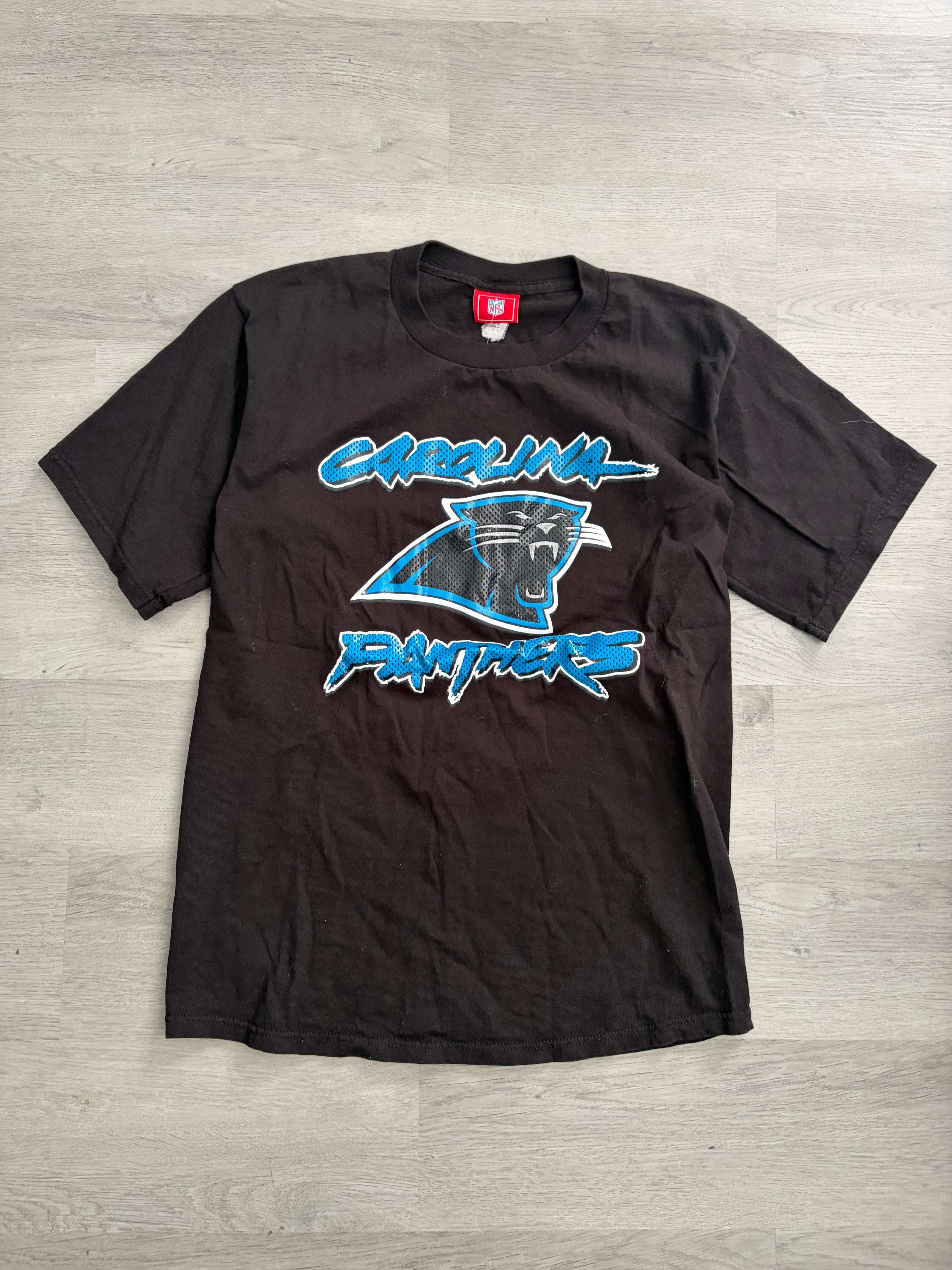 Vintage Black NFL Carolina Panthers Logo Tee