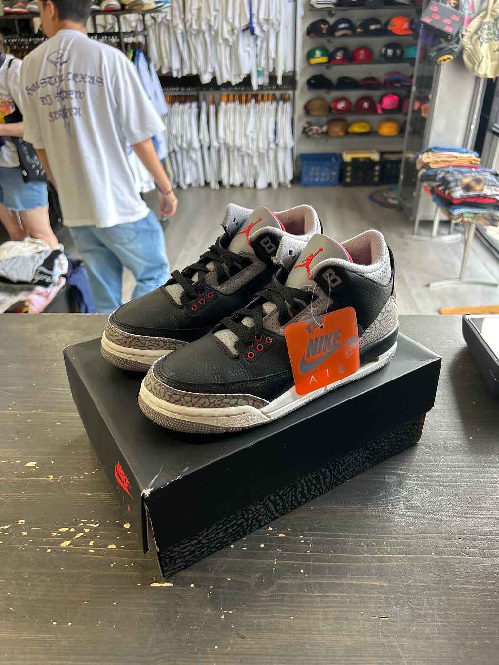 Pre-owned Jordan Retro 3 Black Cement 2024